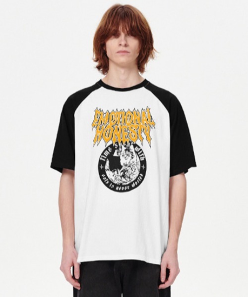 mahagrid/マハグリッド』 COOL CAT RAGLAN TEE/クール猫ラグラン