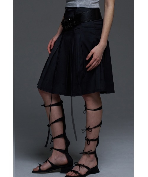 エリザベッタ フランキ ミニスカート ロゴジャカード ボタン Elisabetta Franchi ロゴジャカード ミニスカート