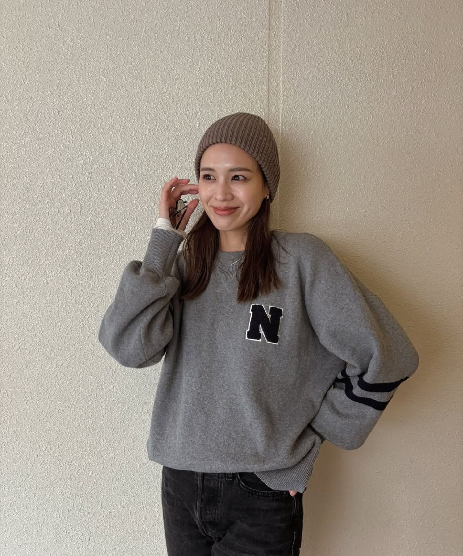 model：H165 着用サイズ：FREE