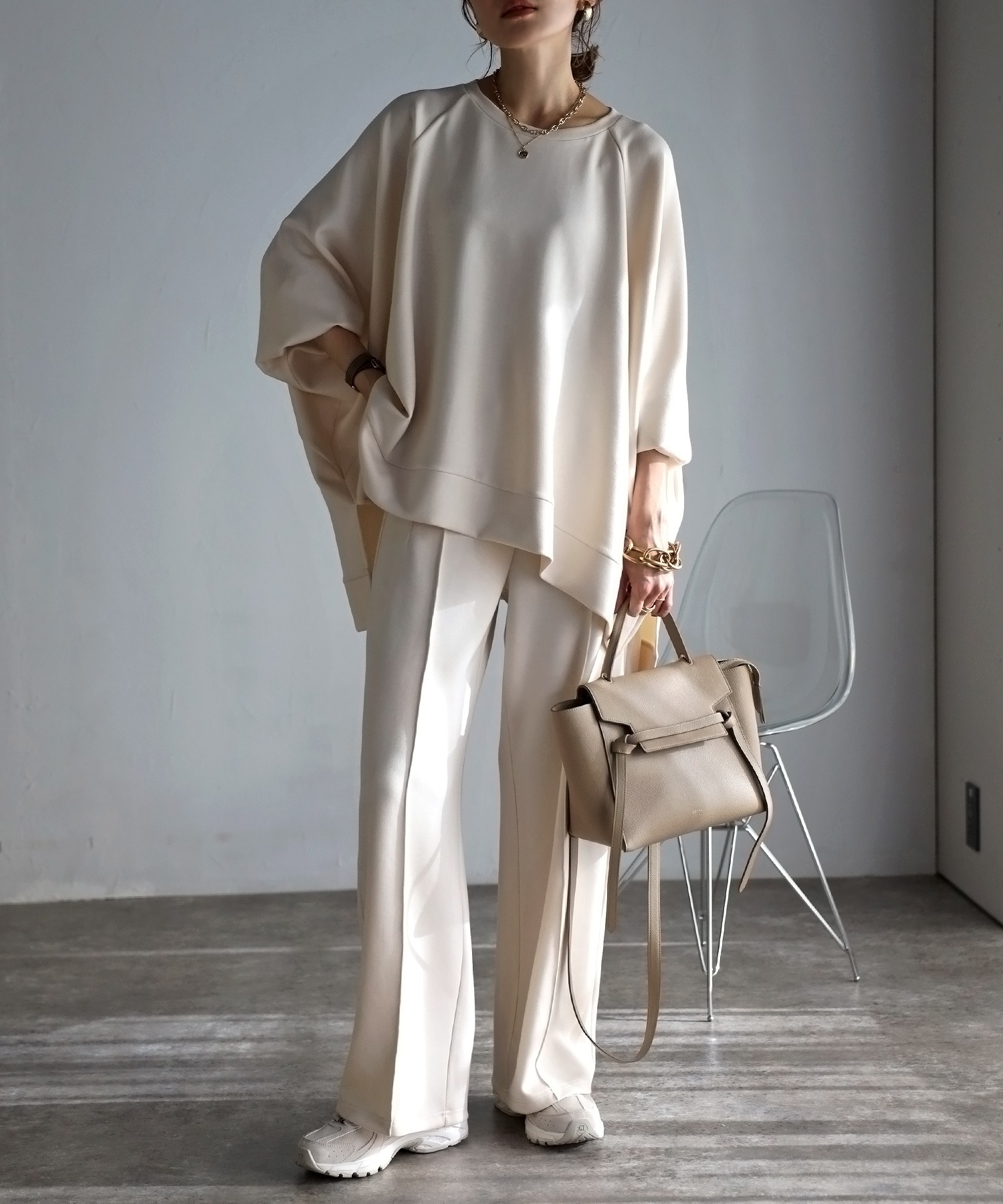 model：H165 着用サイズ：FREE