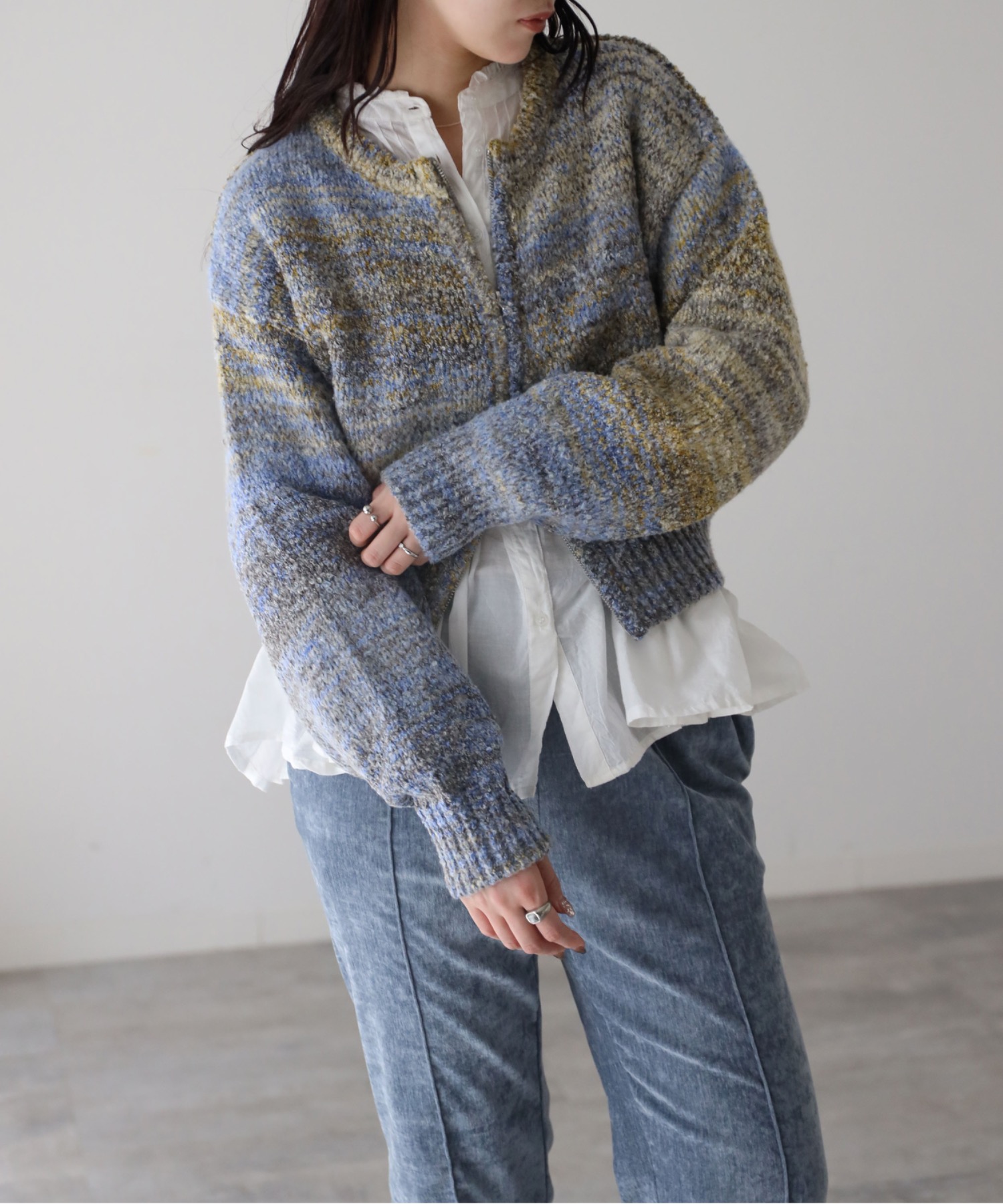 model：164cm. 着用サイズ：FREE