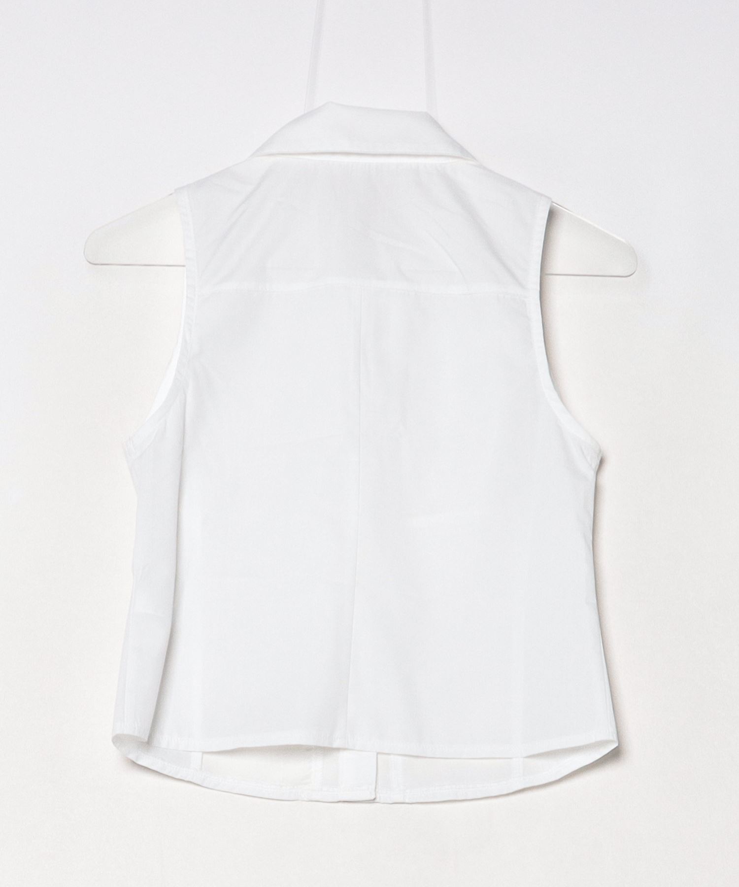 ブラウス シャツ A'GEM/9 × .kom 「NIIER NOR/ニーアノア」 ROSE SLEEVELESS SHIRT/ローズ スリーブノース A'GEM/9 × .kom 『NIIER NOR/ニーアノア』 ROSE SLEEVELESS