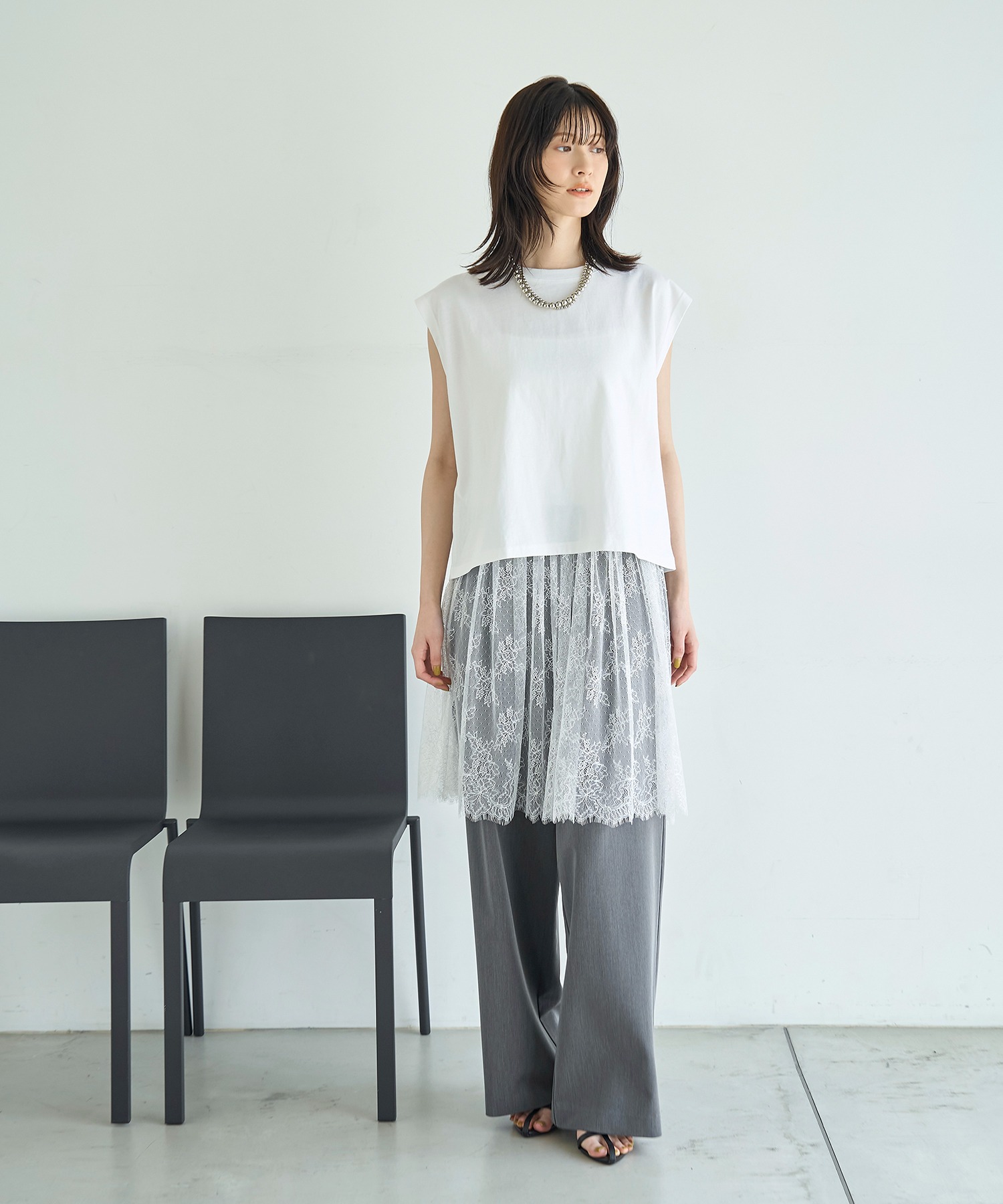 model：H166　着用サイズ：M