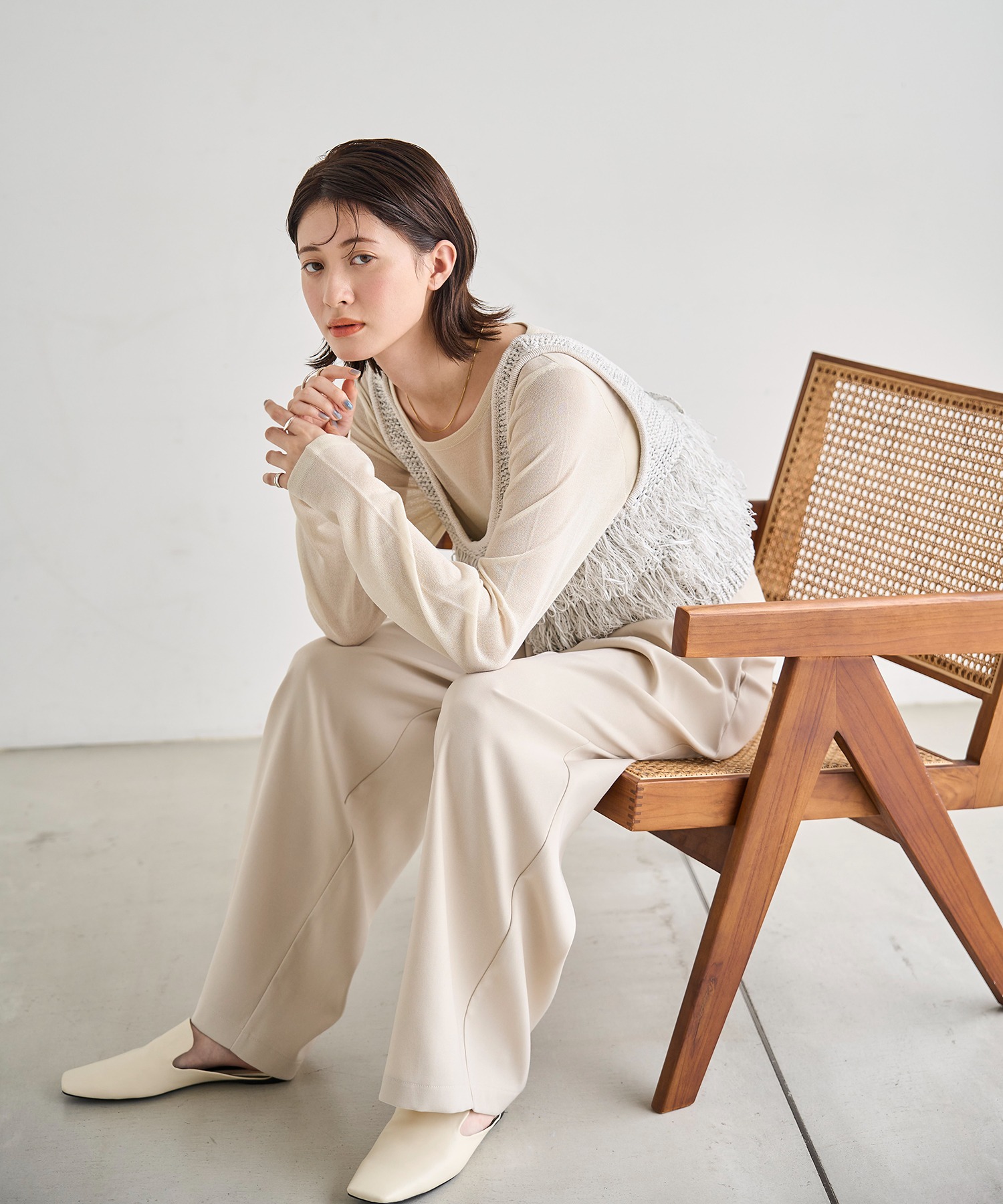 model：H166　着用サイズ：M