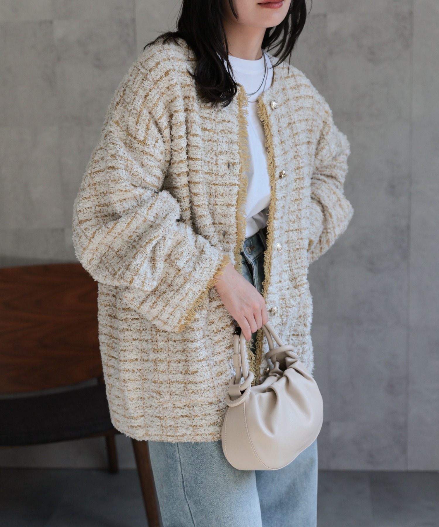 model：156cm 着用サイズ：FREE