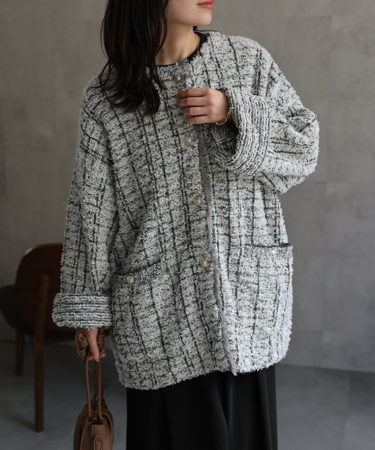 model：156cm 着用サイズ：FREE