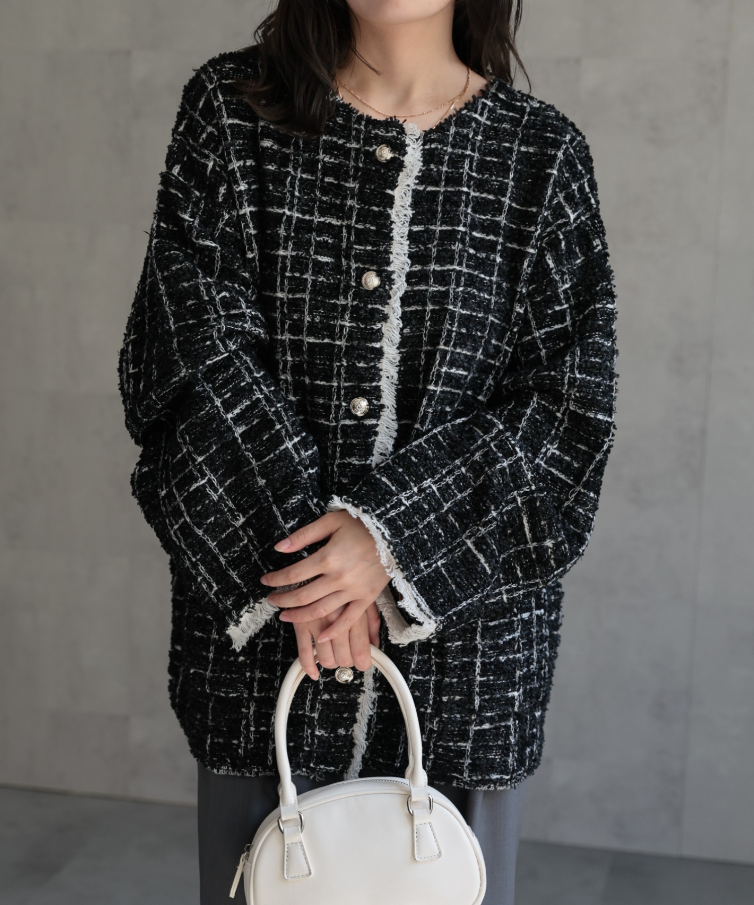 model：156cm 着用サイズ：FREE