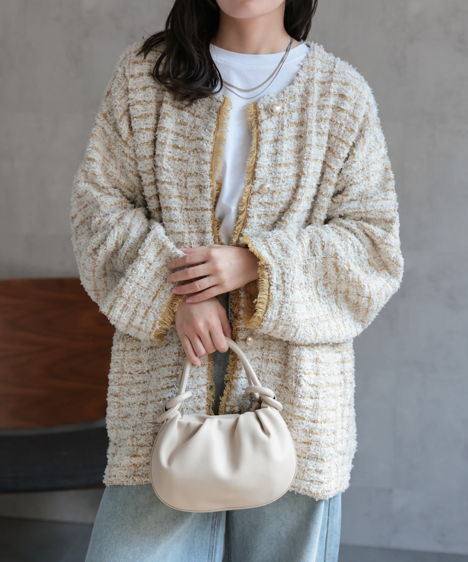 model：156cm 着用サイズ：FREE