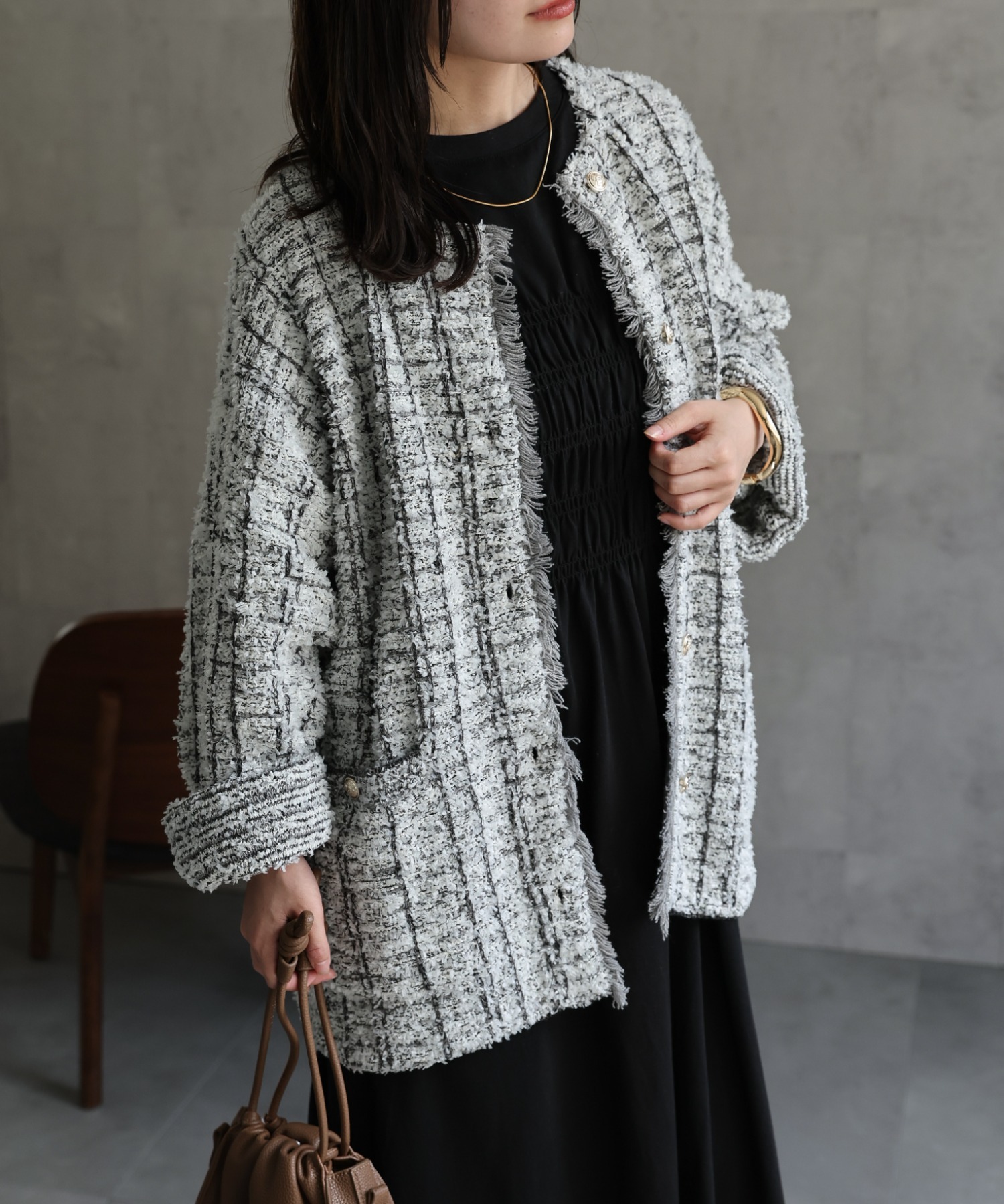 model：156cm 着用サイズ：FREE