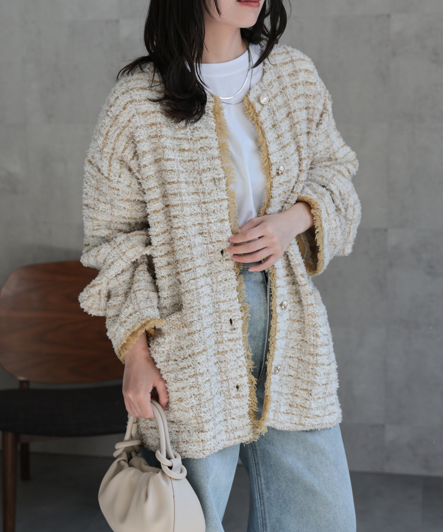 model：156cm 着用サイズ：FREE