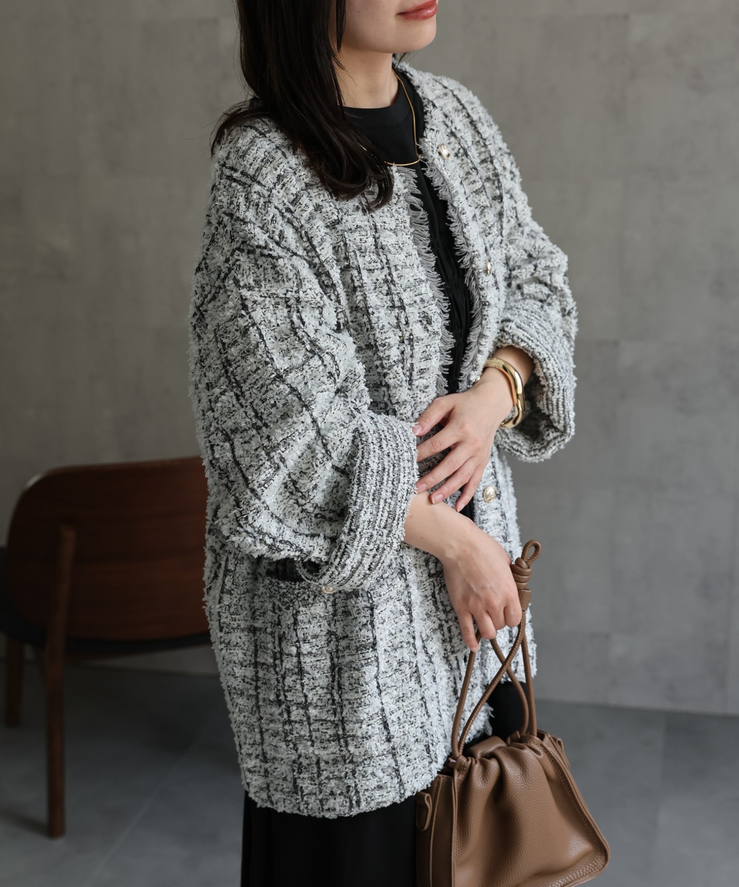 model：156cm 着用サイズ：FREE