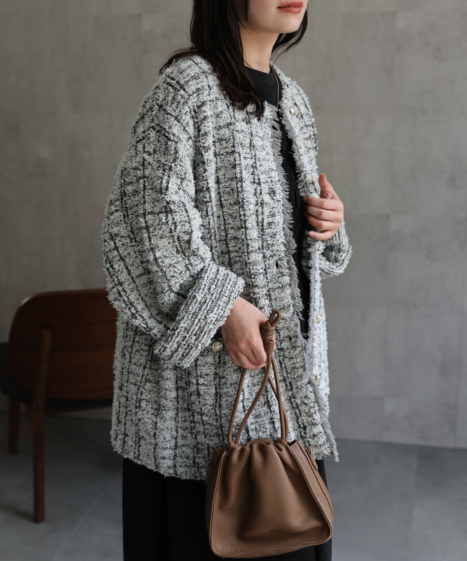 model：156cm 着用サイズ：FREE