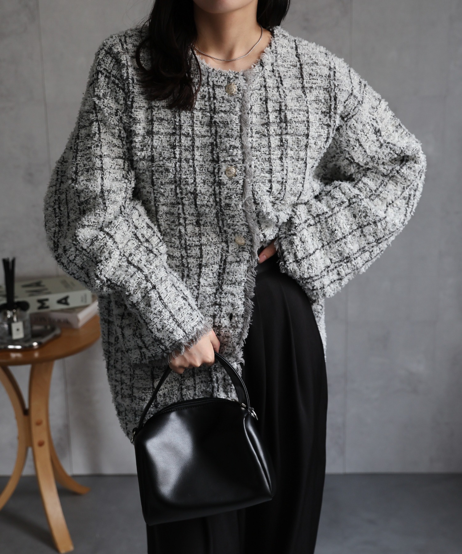 model：156cm 着用サイズ：FREE