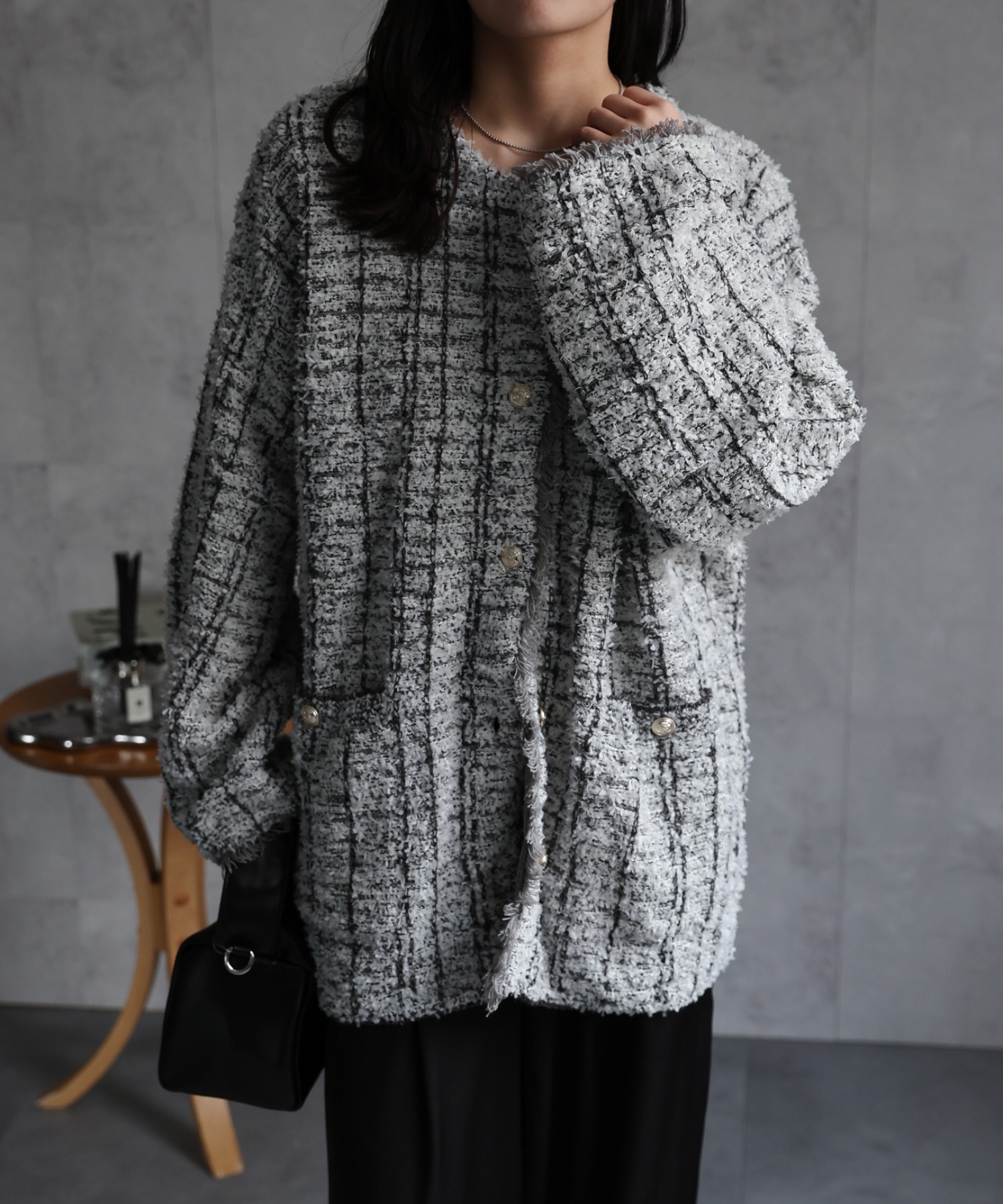 model：156cm 着用サイズ：FREE