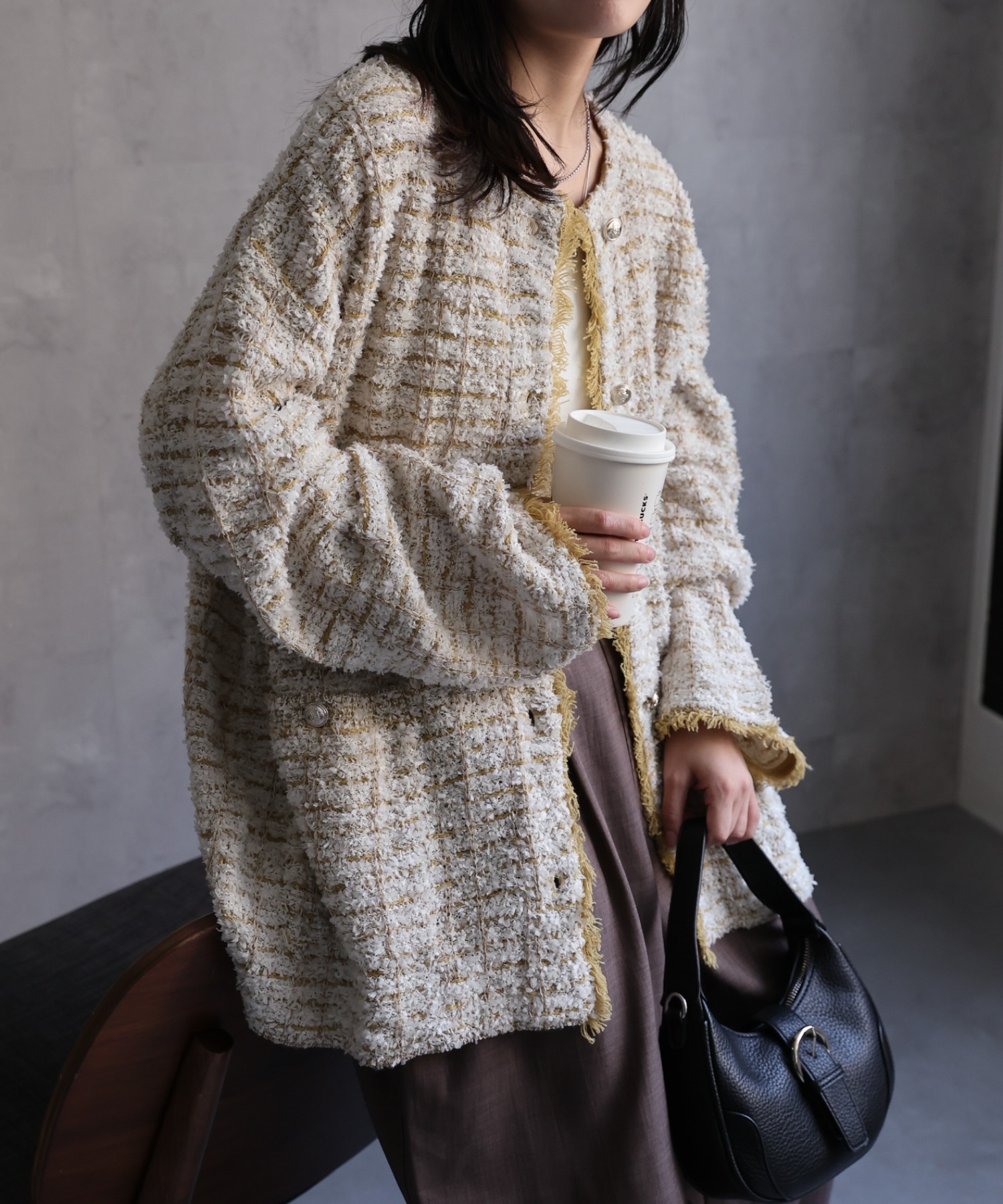 model：156cm 着用サイズ：FREE