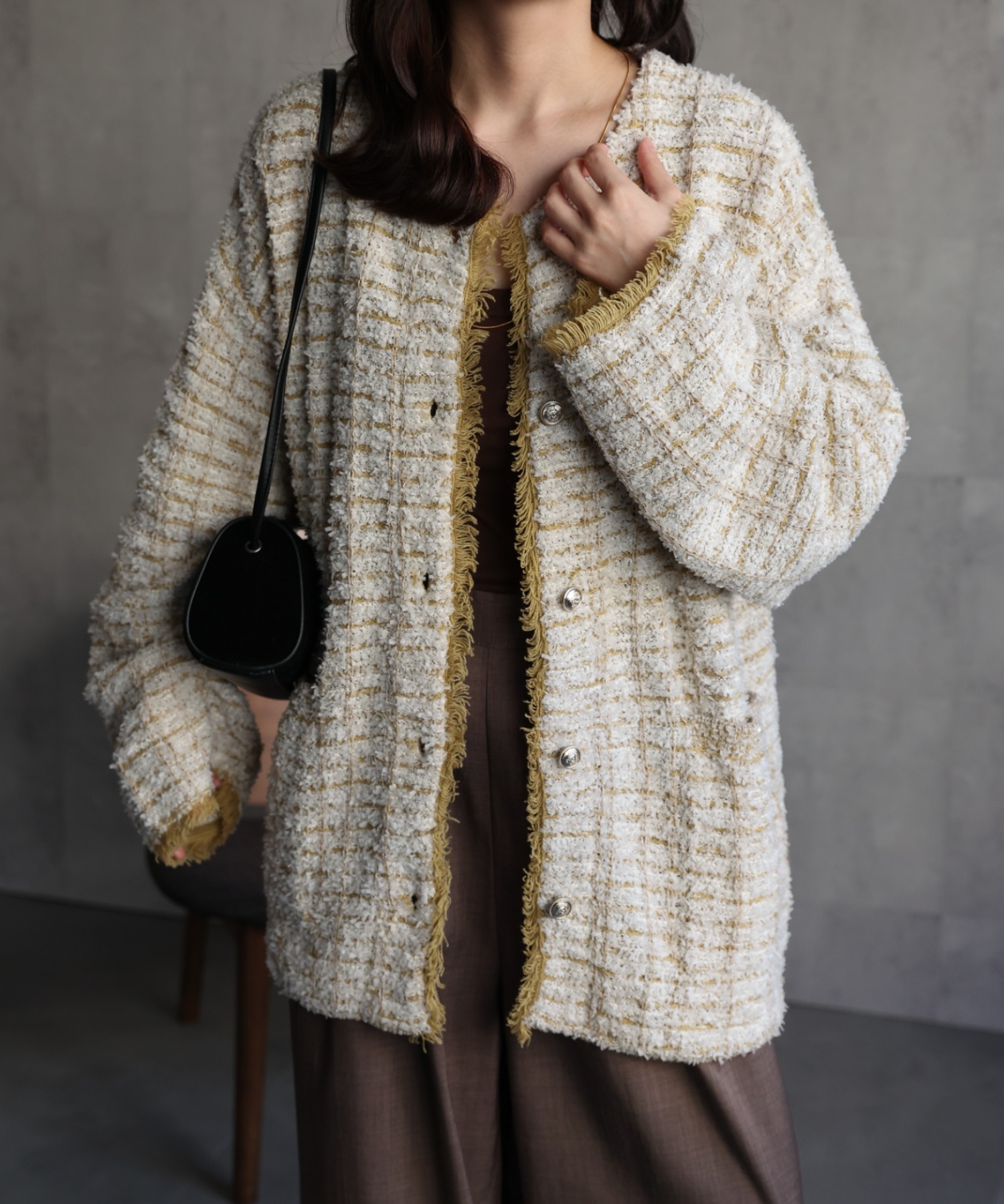 model：156cm 着用サイズ：FREE