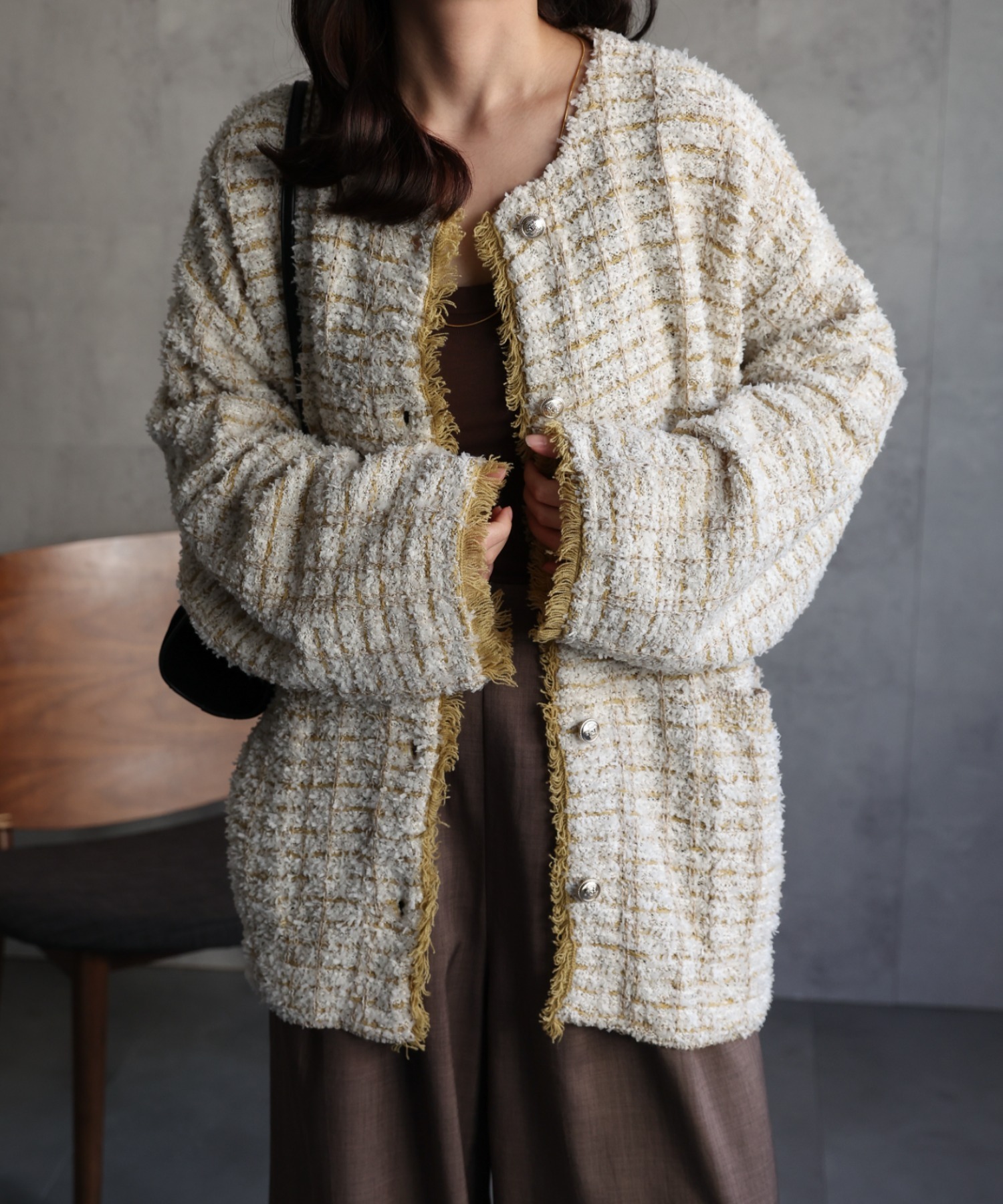 model：156cm 着用サイズ：FREE