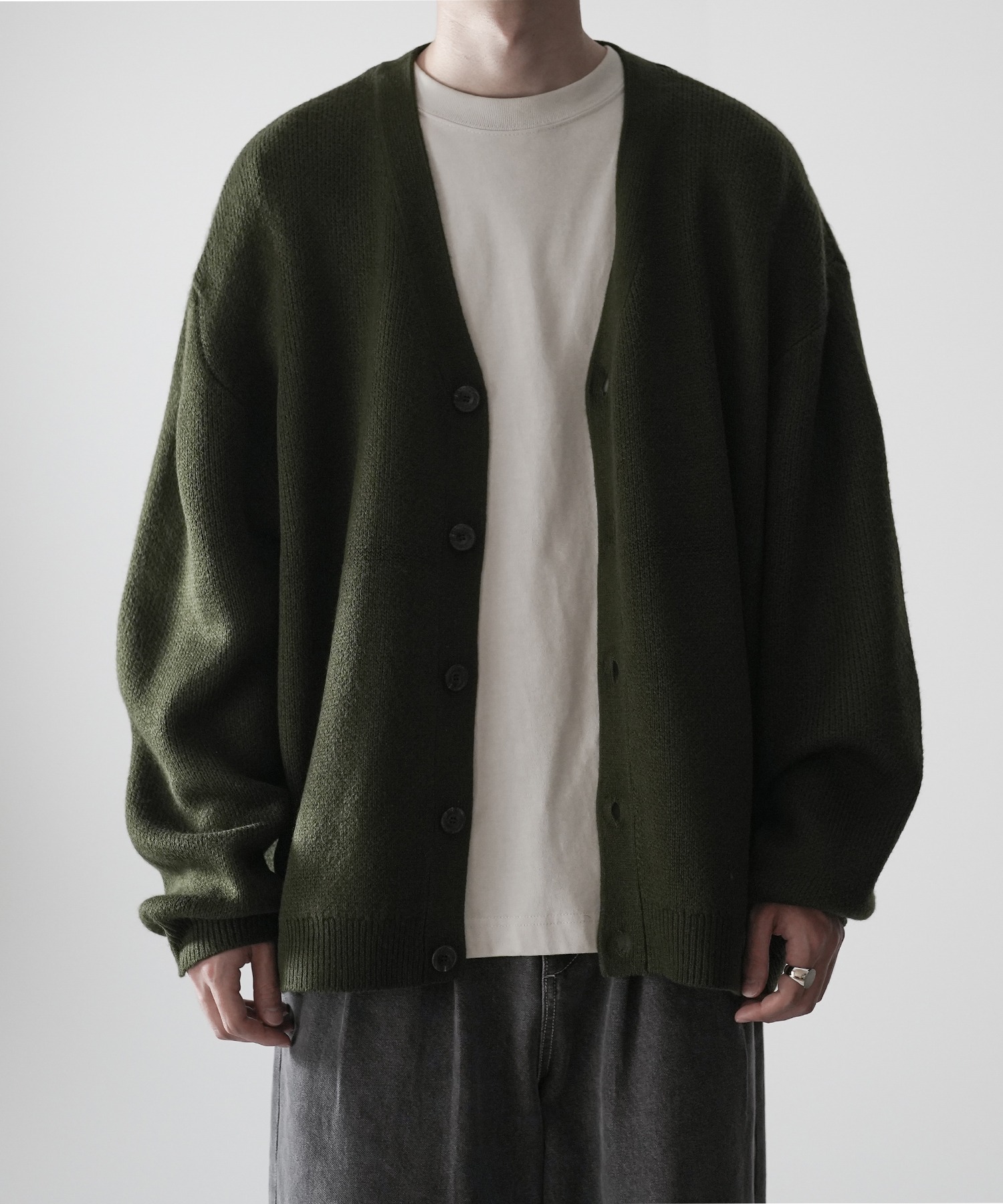 [RUUBON] Rustic heavy weight cardigan — рустикальный тяжёлый кардиган