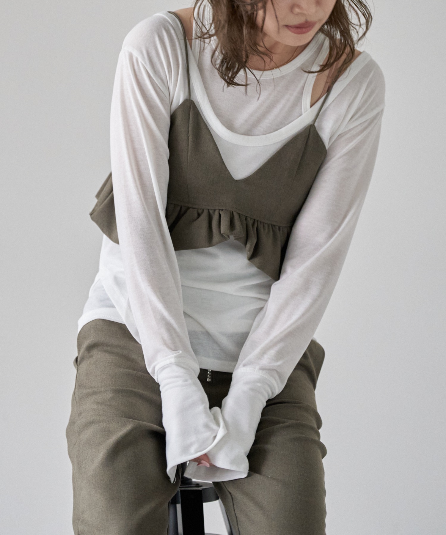 model：162cm. 着用サイズ：FREE