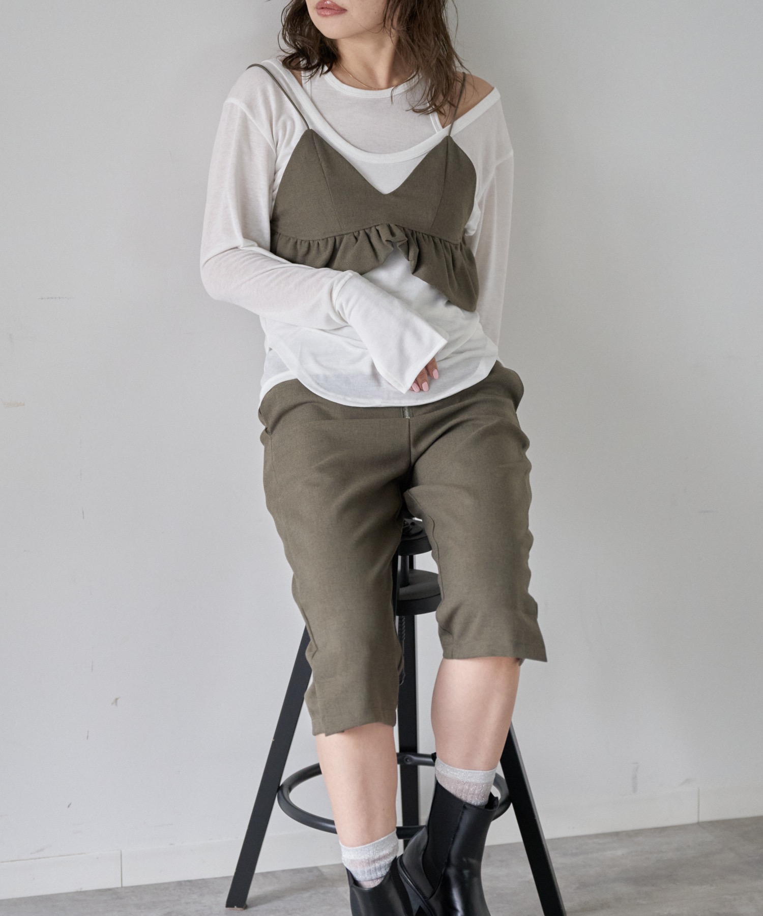 model：162cm. 着用サイズ：FREE