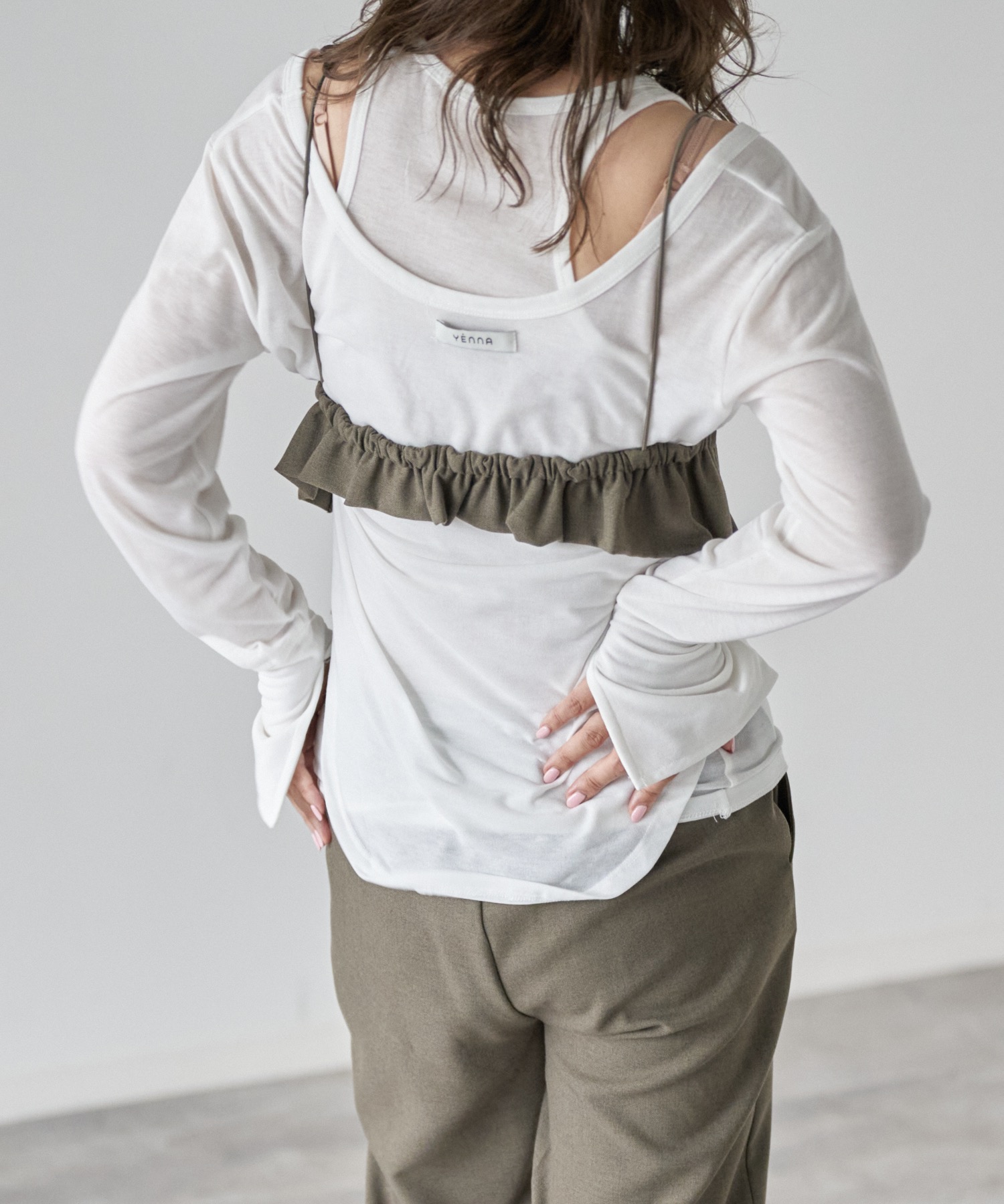 model：162cm. 着用サイズ：FREE
