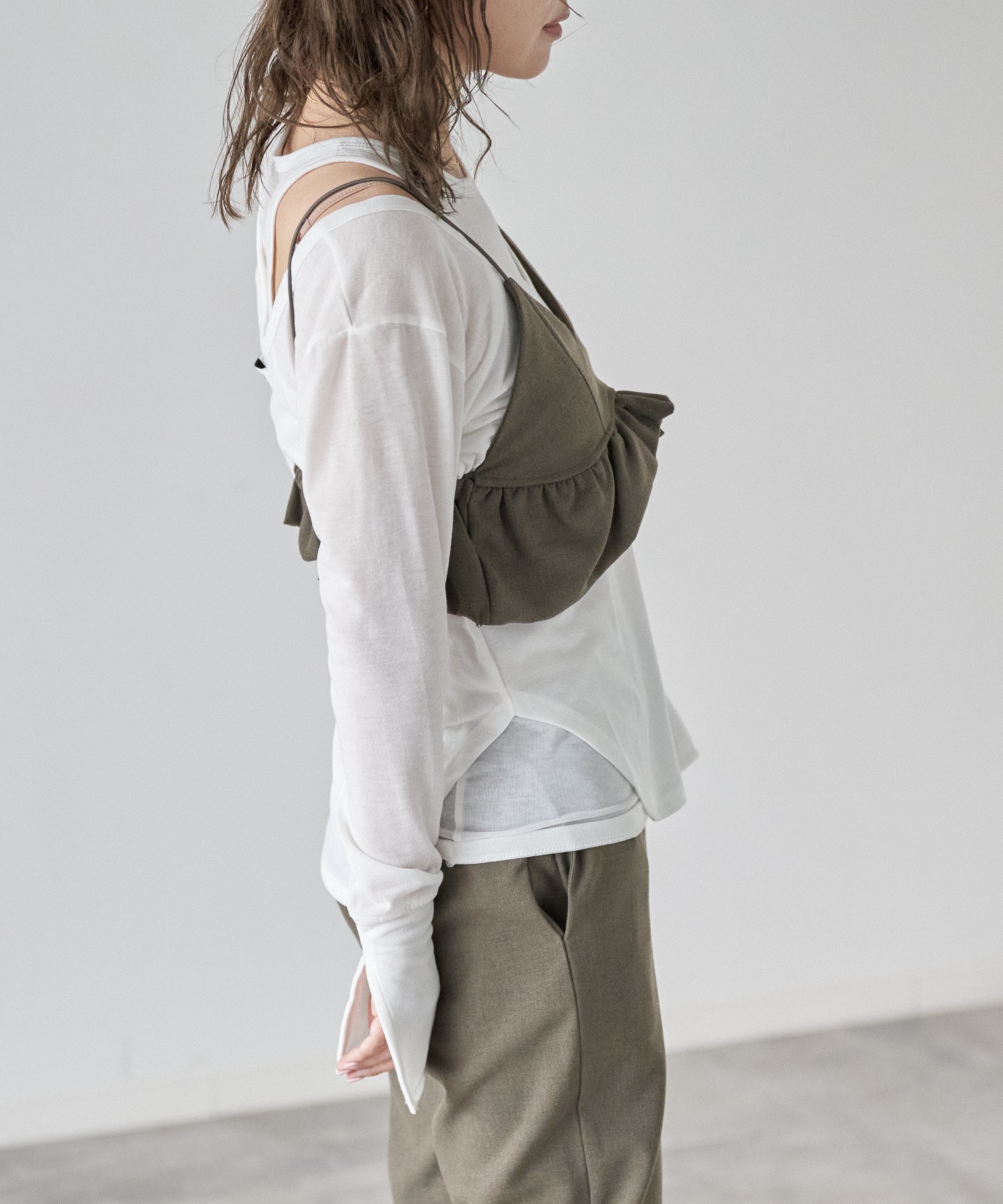 model：162cm. 着用サイズ：FREE