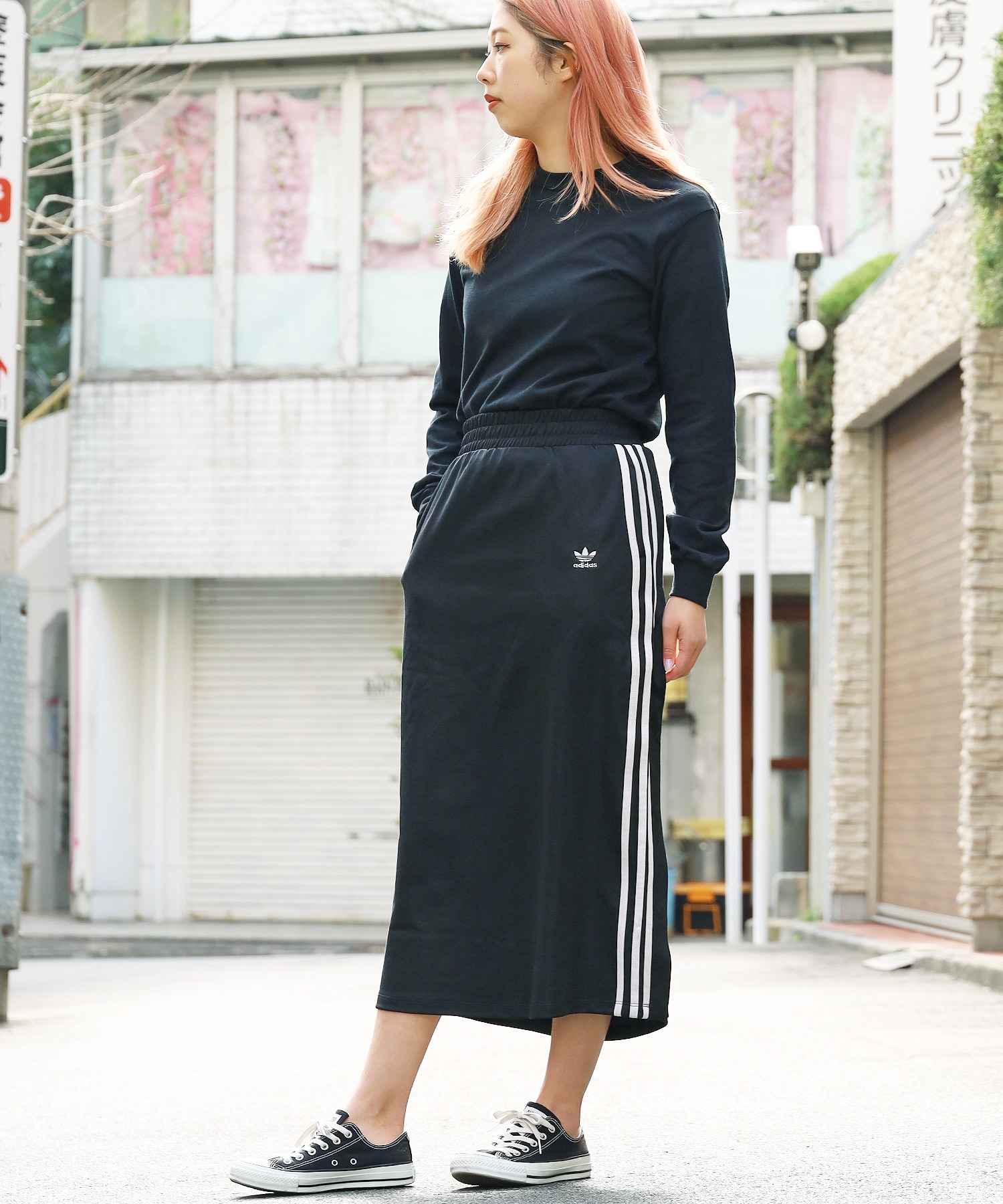 人気激安 スカート adidas アディダス W LONG SKIRT HF7534 BLACK feitosa-santana.com