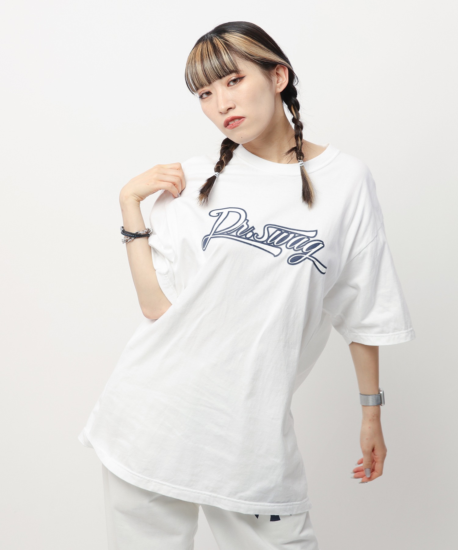 MLB】Dr.SWAGコラボフロッキープリントTシャツ BACK TO THE FIELD(BTTF