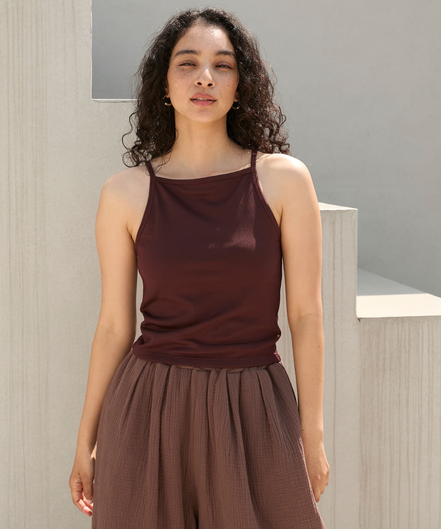 MARSのキャミソール Drawstring Flower Motif Camisole/ドローストリングフラワー
