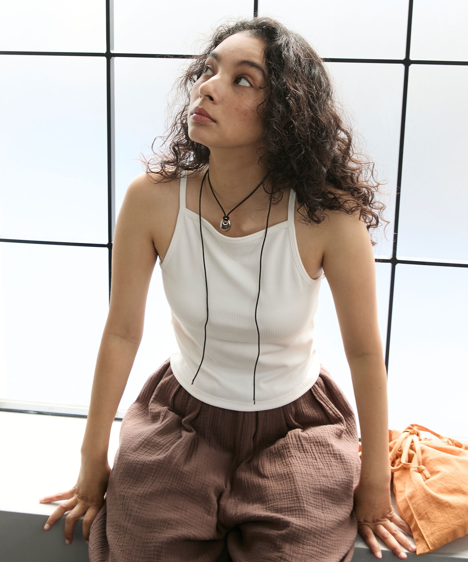 American sleeve camisole with cups / 水陸両用 カップ付き