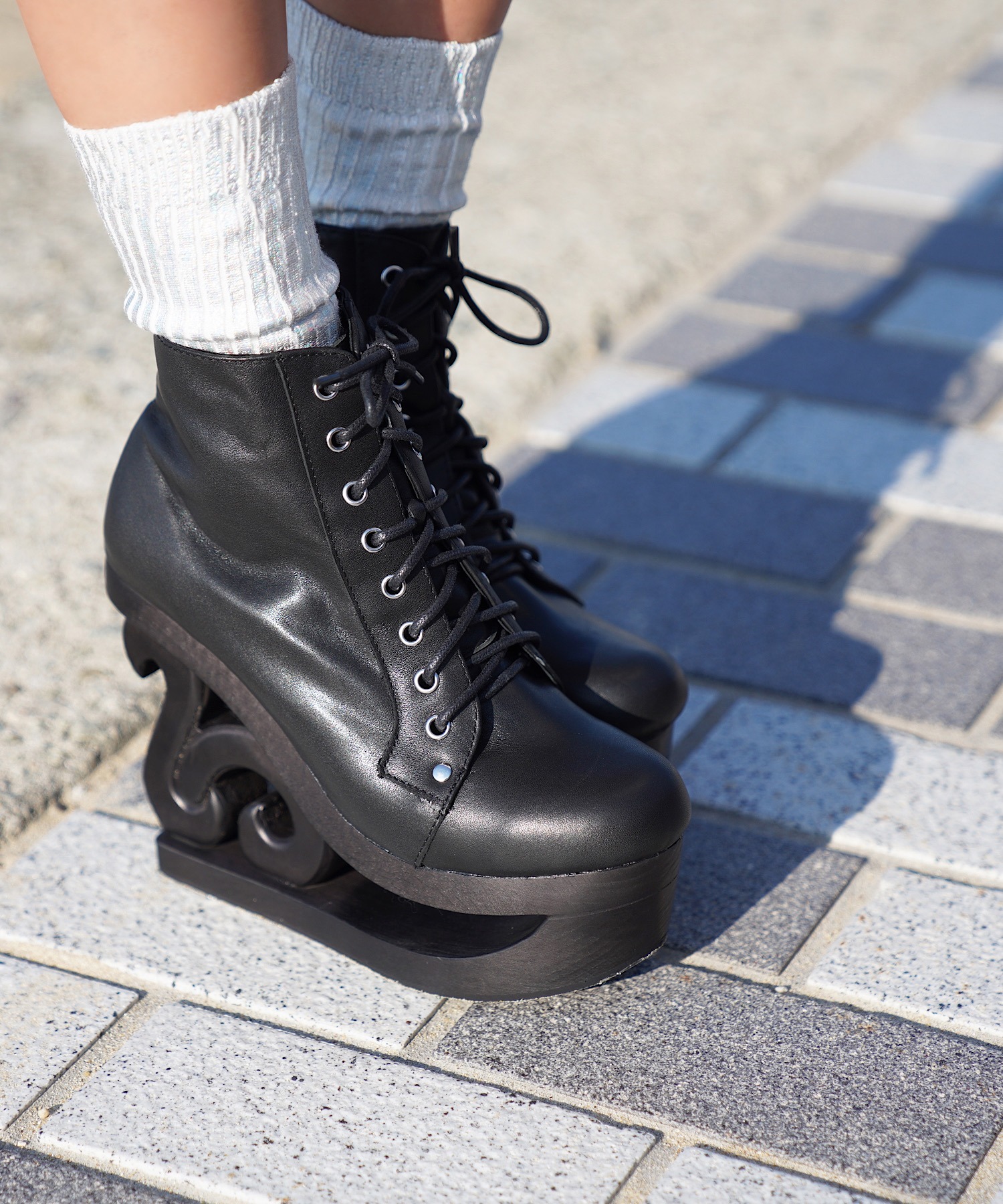 JeffreyCampbell ジェフリーキャンベル スケートブーツ 黒 新品-