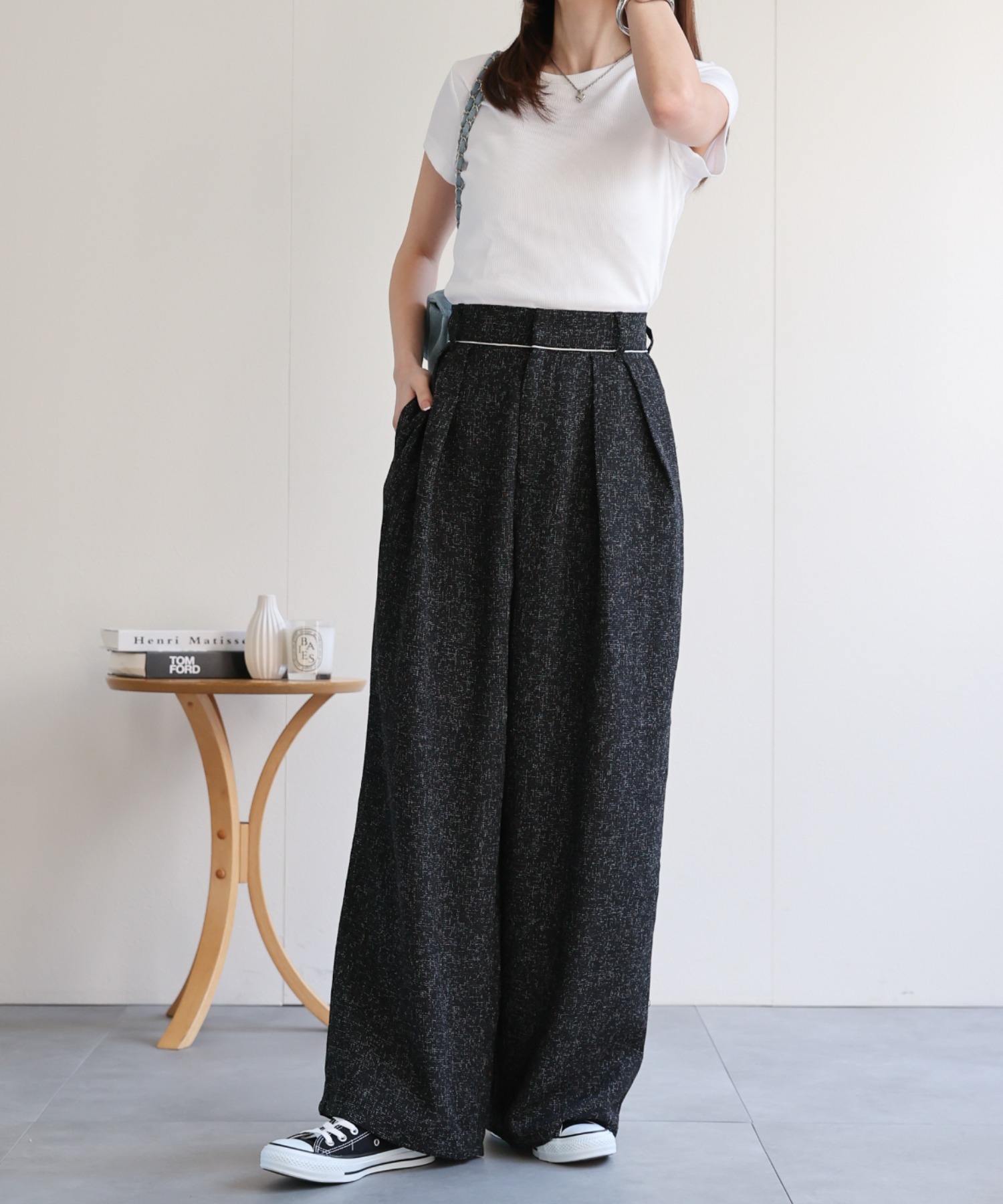 model：162cm 着用サイズ：F