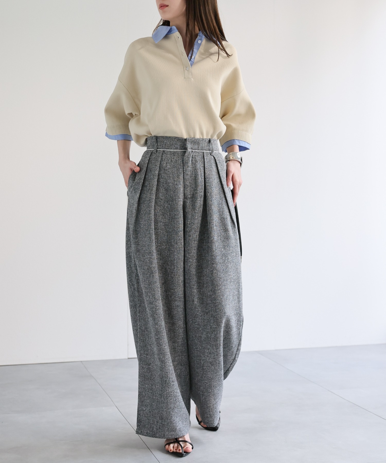 model：162cm 着用サイズ：F