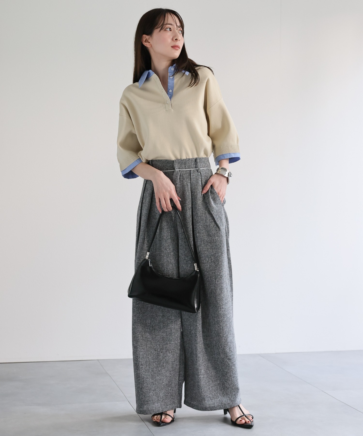 model：162cm 着用サイズ：F