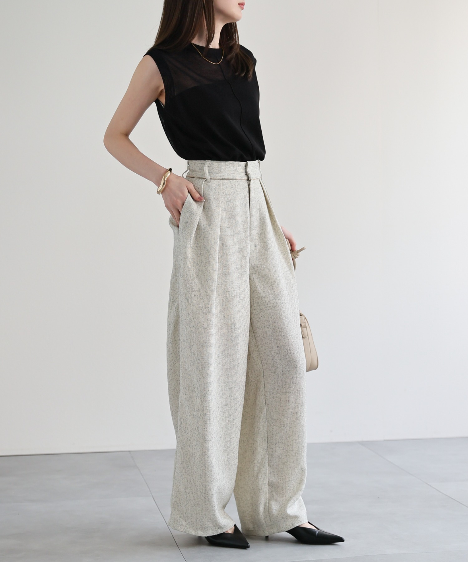 model：162cm 着用サイズ：F