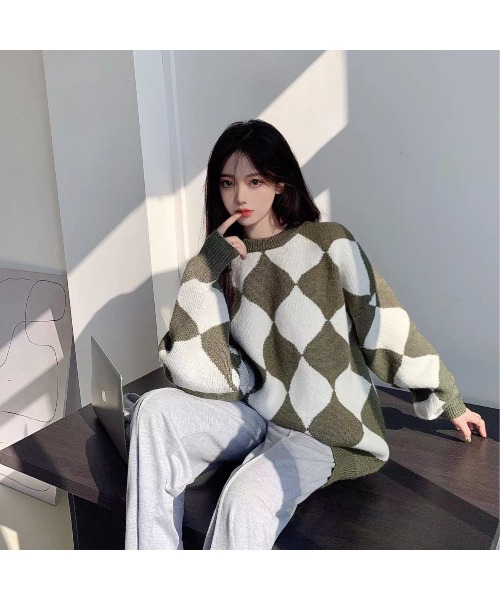 A'GEM/9 × .kom『.kom/ドットケーオーエム』Argyle Wide-Silhouette