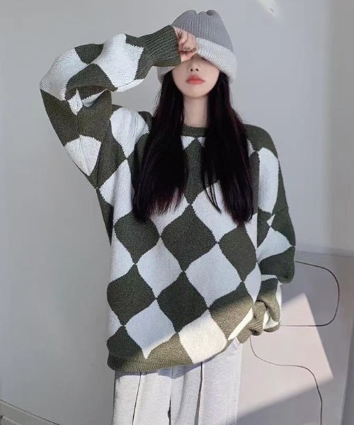 A'GEM/9 × .kom『.kom/ドットケーオーエム』Argyle Wide-Silhouette