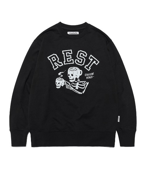 A'GEM/9 × .kom『VIVA STUDIO/ビバスタジオ』REST CREWNECK