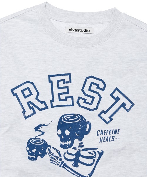 A'GEM/9 × .kom『VIVA STUDIO/ビバスタジオ』REST CREWNECK