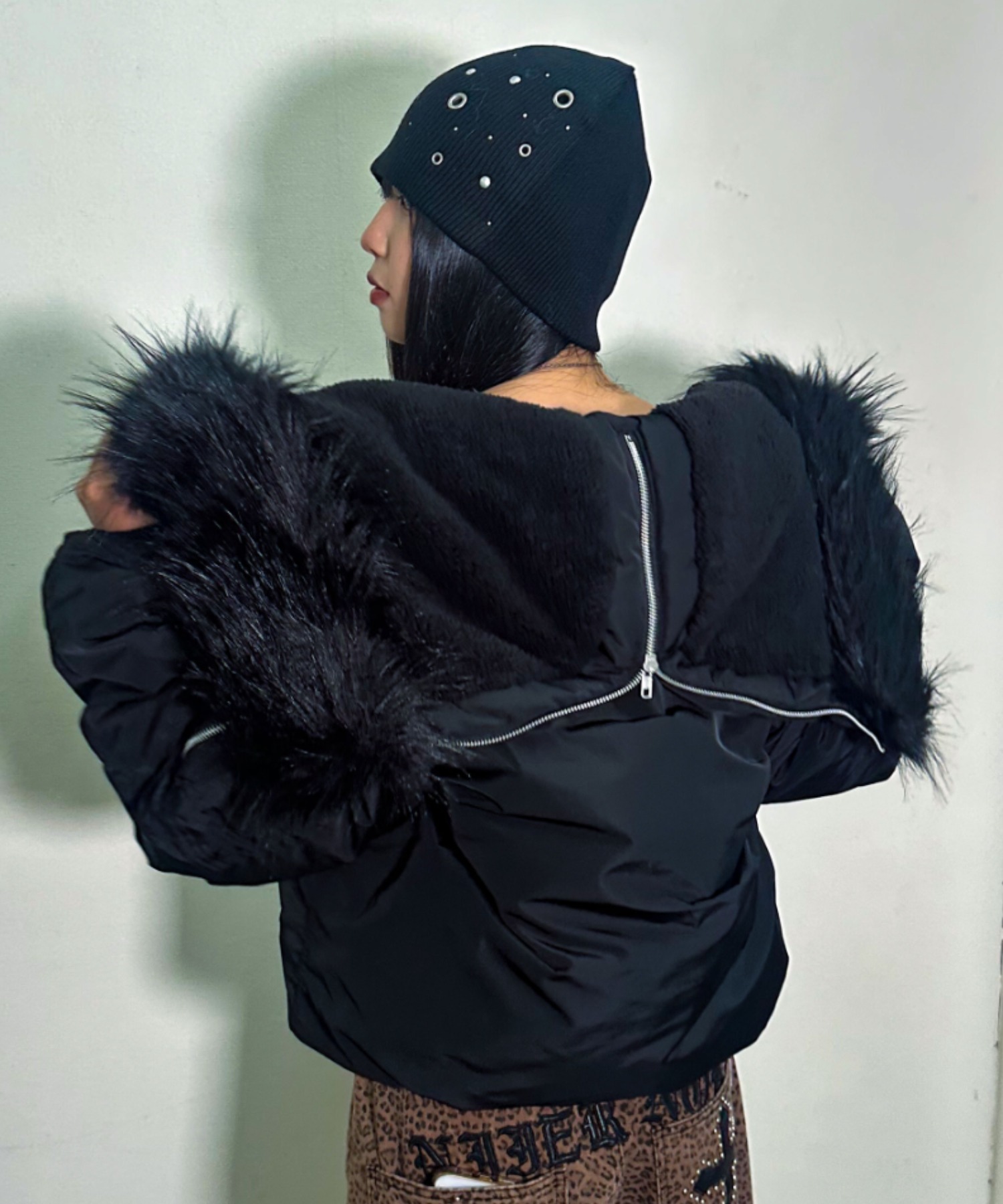 A'GEM/9 × .kom 『A'gem/エージェム』ファー付きN2Bジャケット A'gem