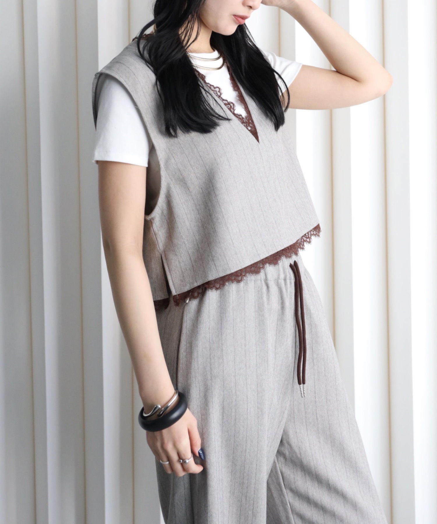 model：164cm. 着用サイズ：FREE
