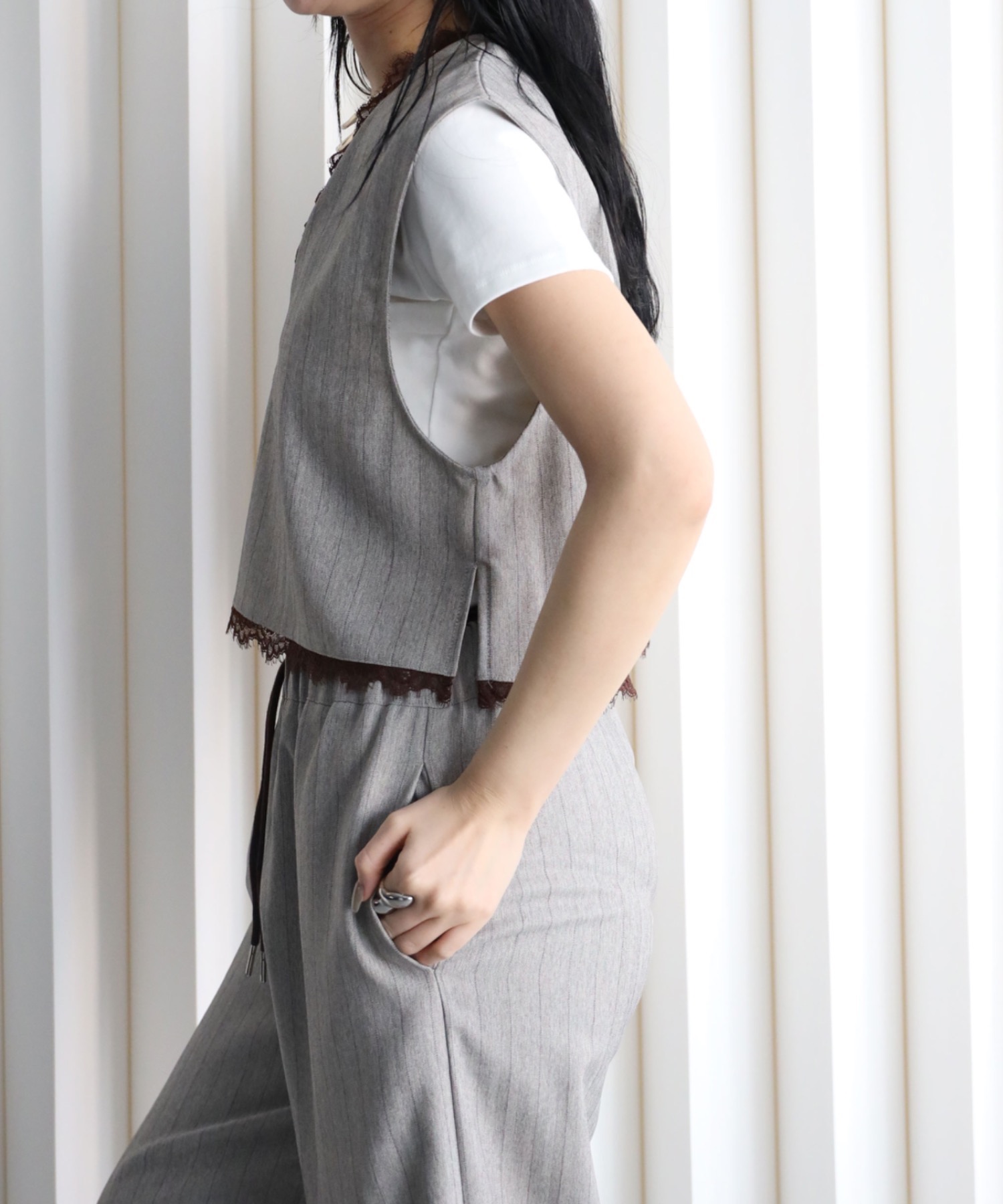 model：164cm. 着用サイズ：FREE