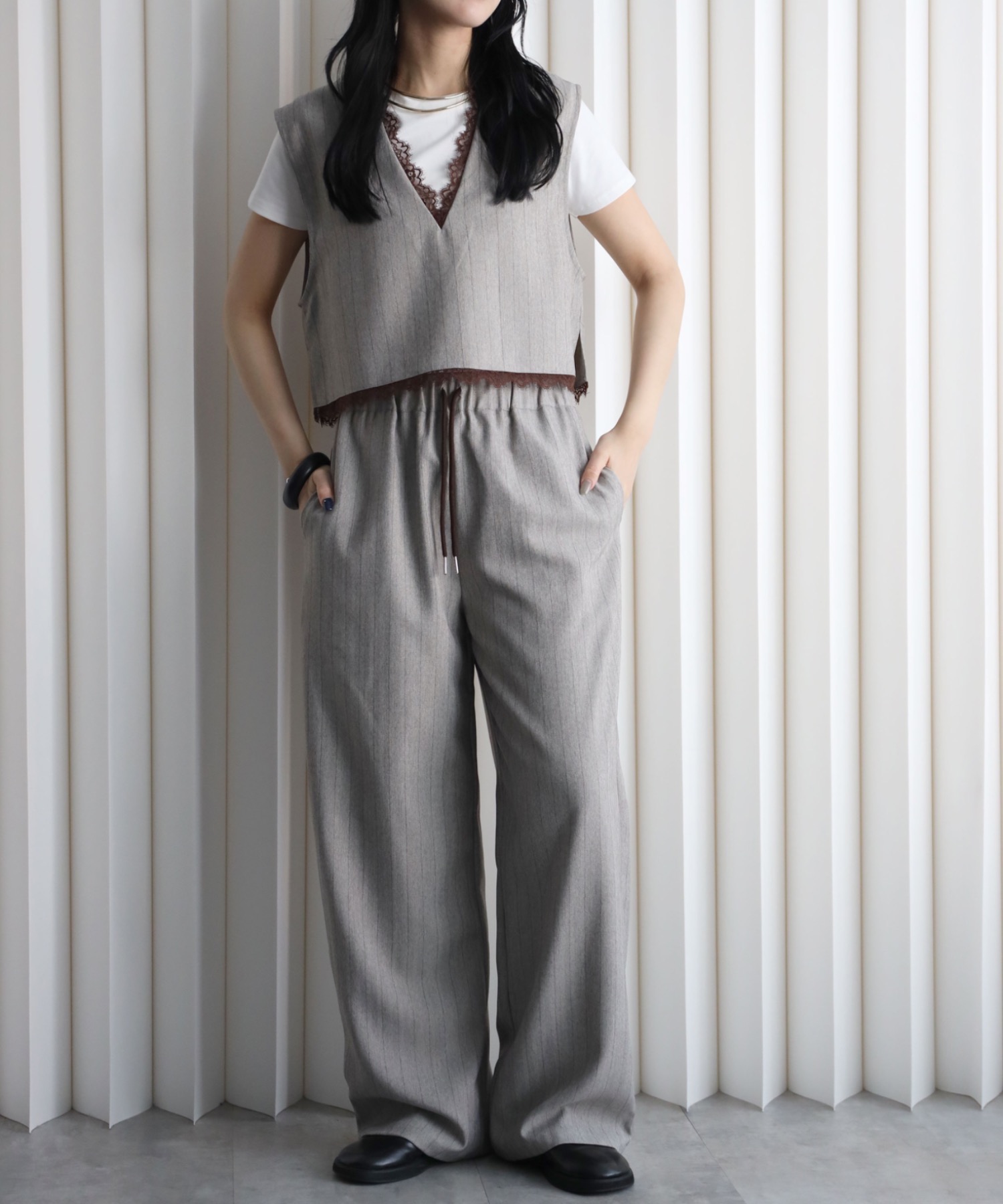 model：164cm. 着用サイズ：FREE