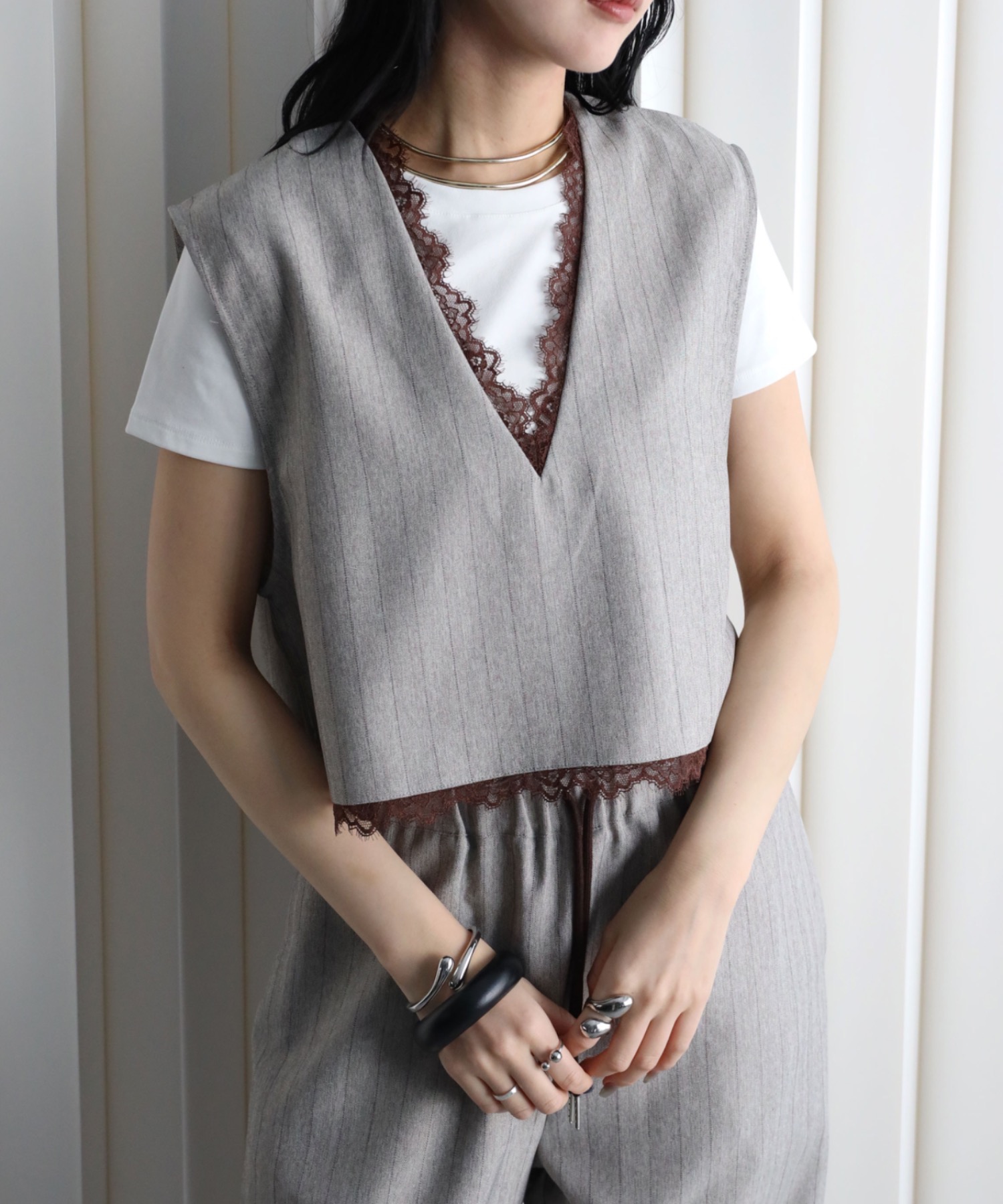 model：164cm. 着用サイズ：FREE