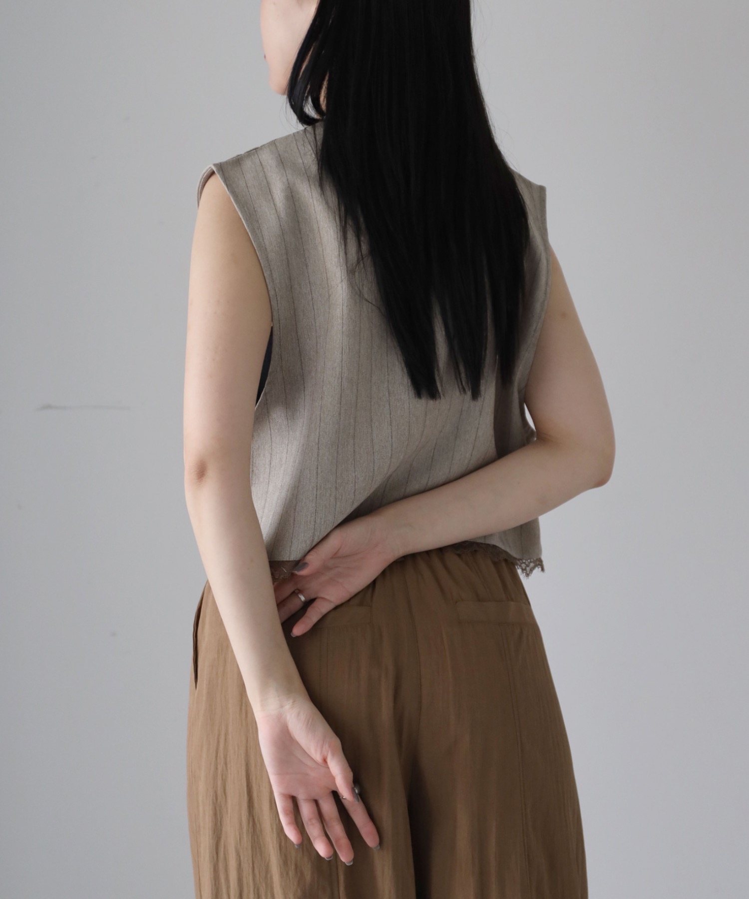 model：164cm. 着用サイズ：FREE
