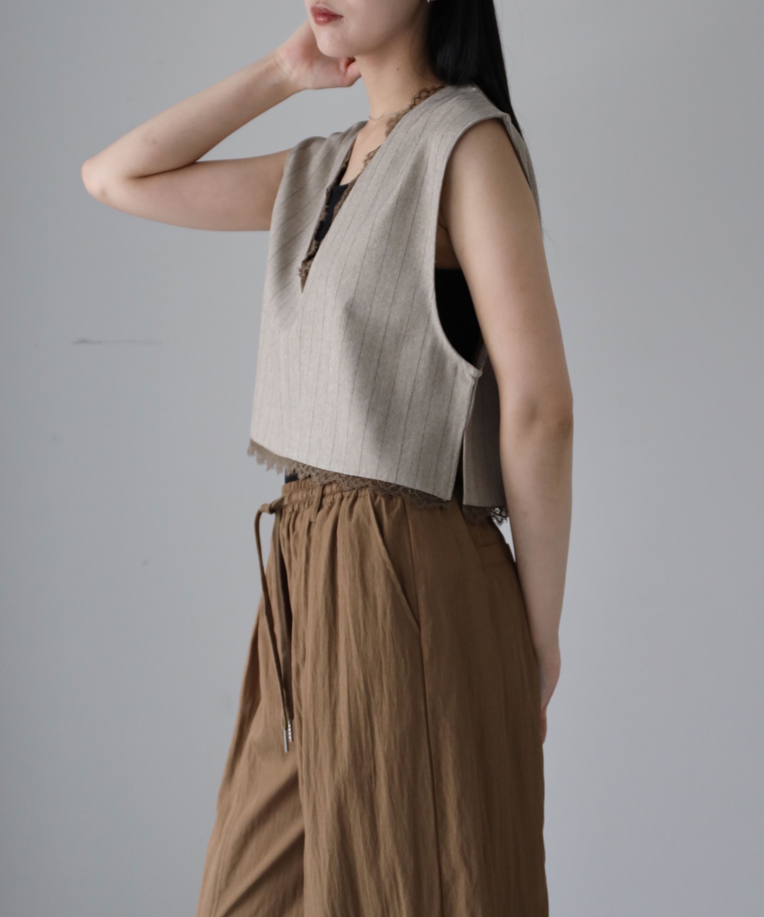 model：164cm. 着用サイズ：FREE