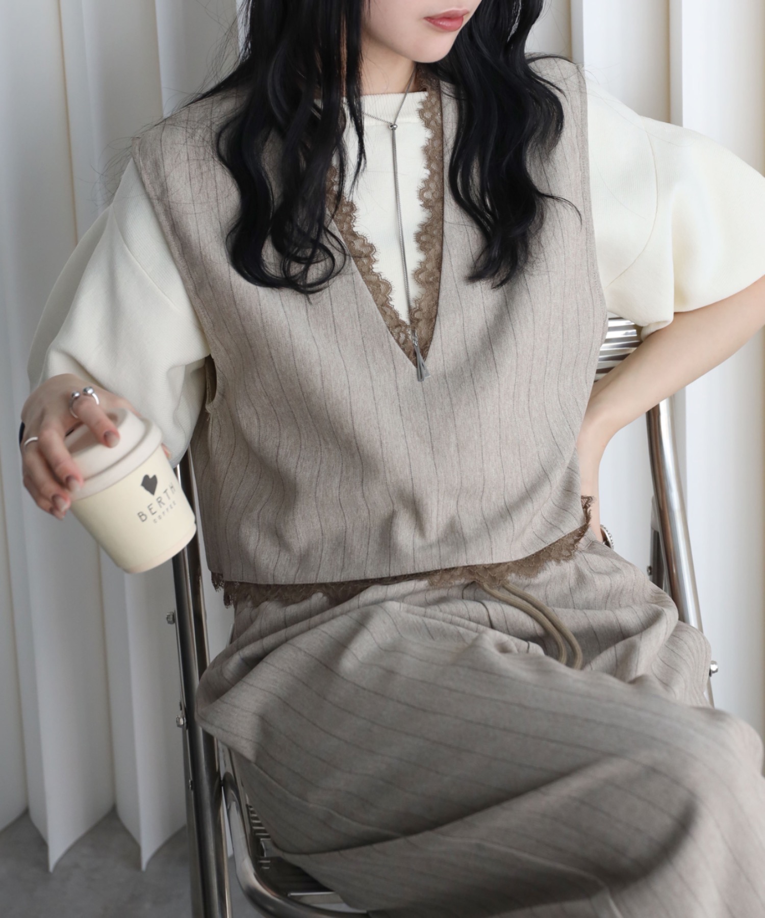 model：164cm. 着用サイズ：FREE