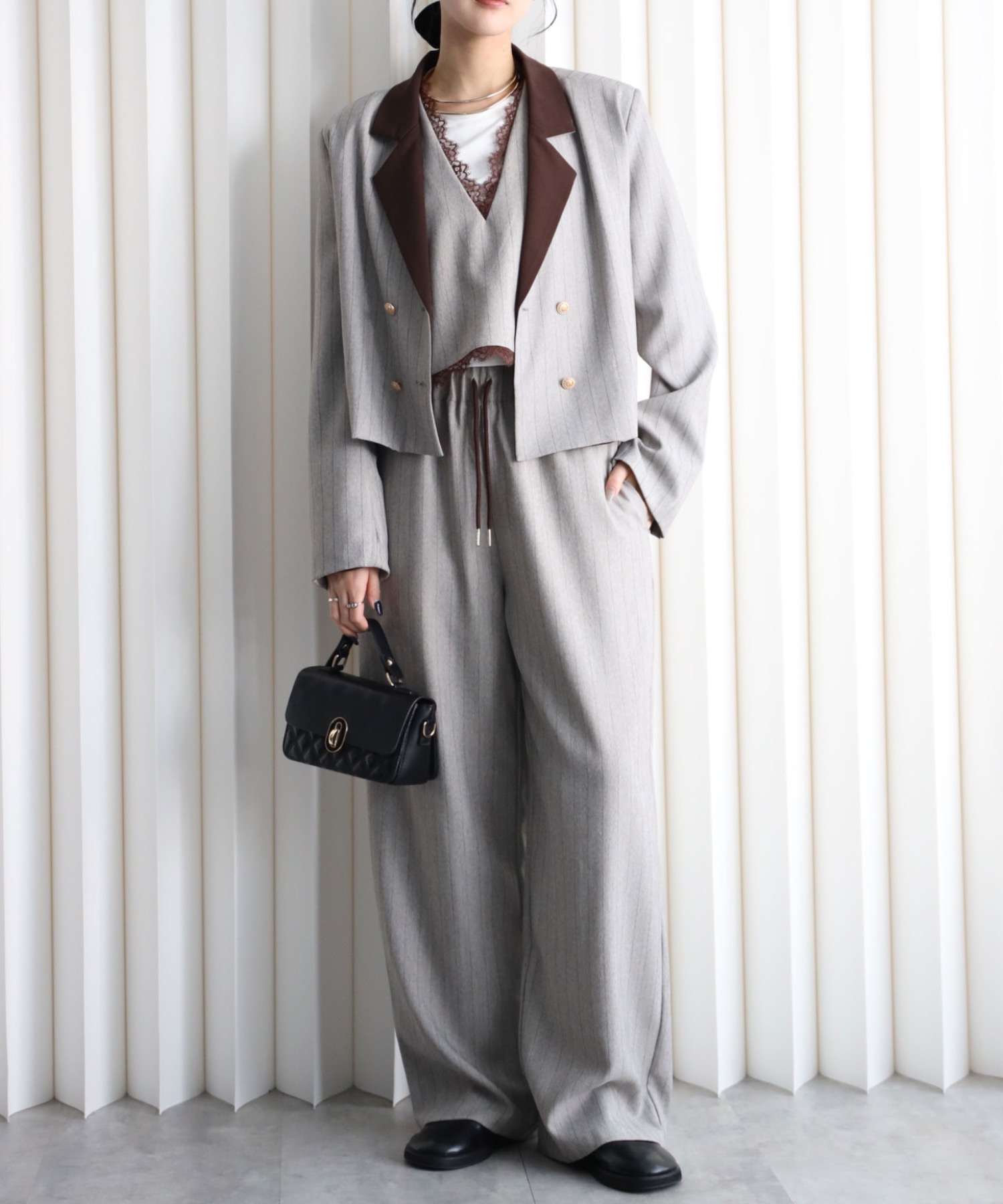 model：164cm. 着用サイズ：FREE