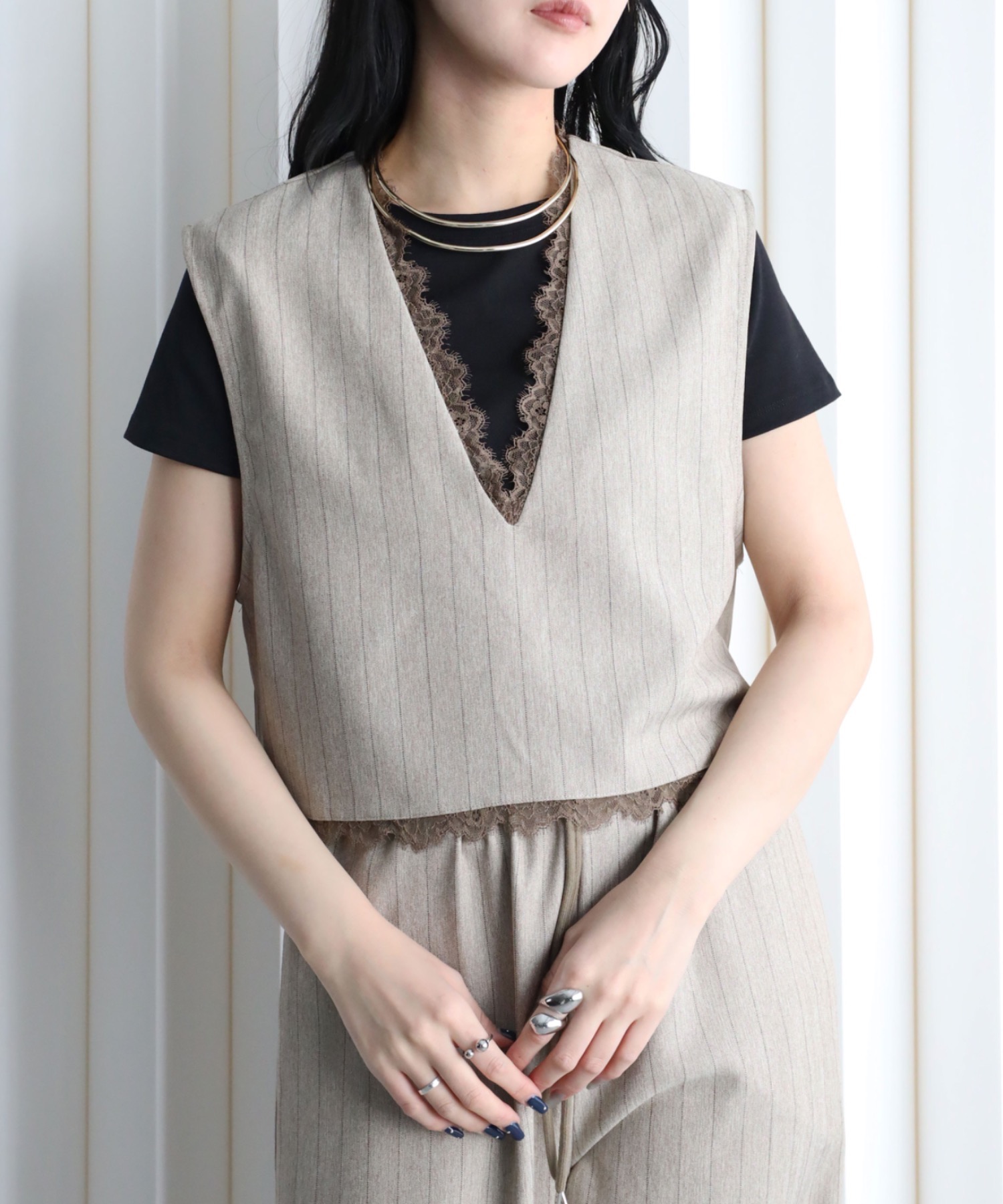 model：164cm. 着用サイズ：FREE