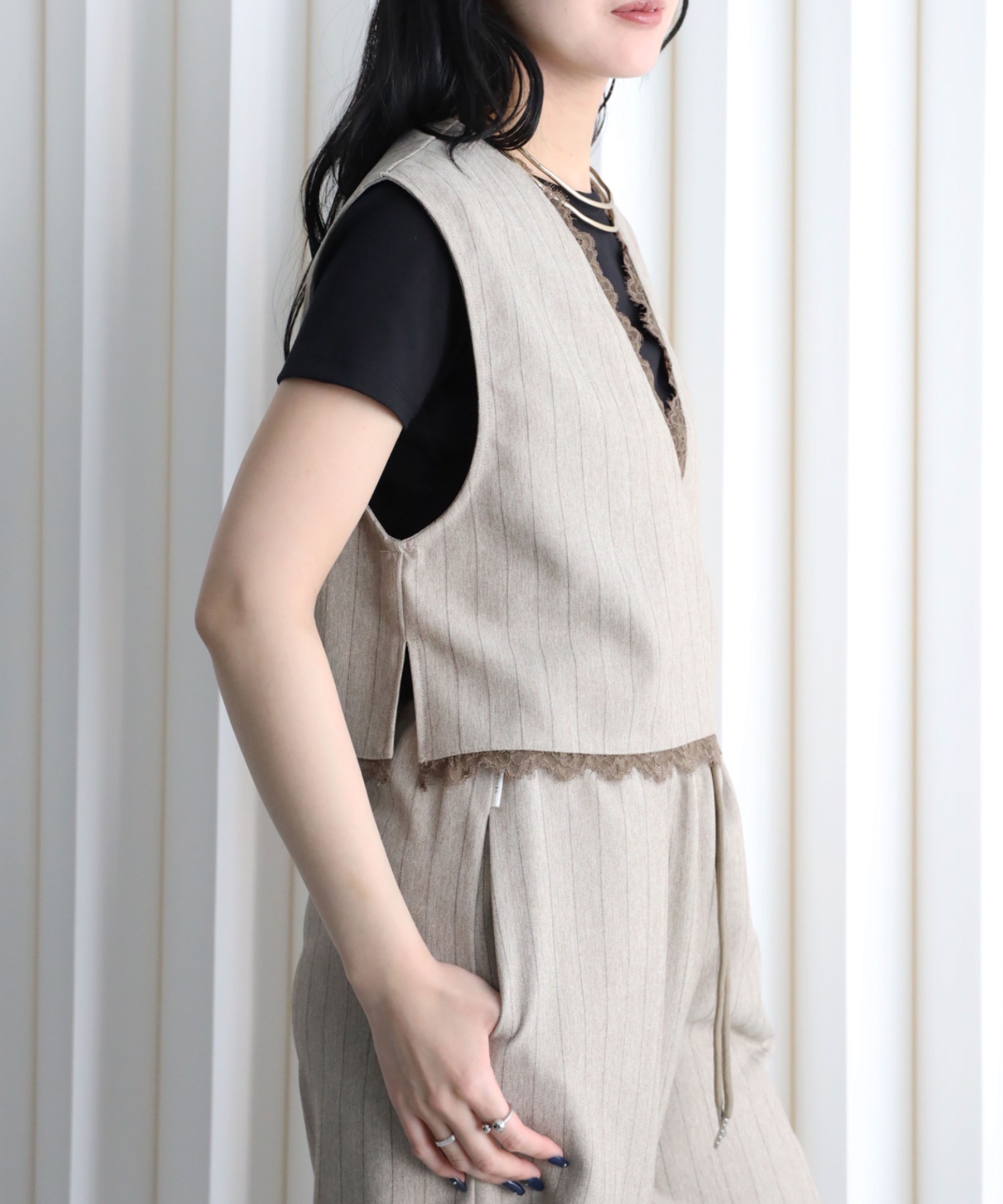 model：164cm. 着用サイズ：FREE